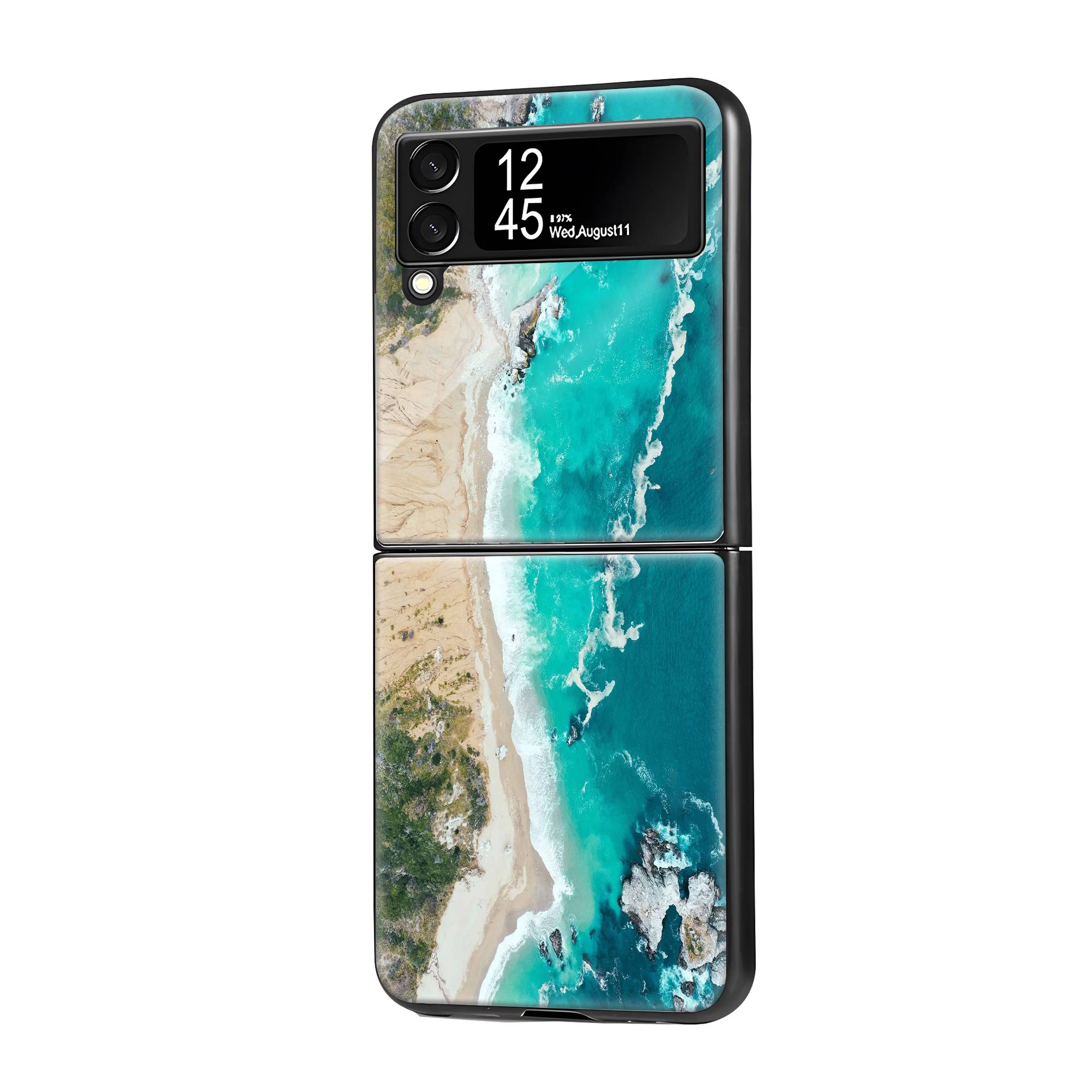 Ocean Waves Samsung Z Flip Glass Case image 0