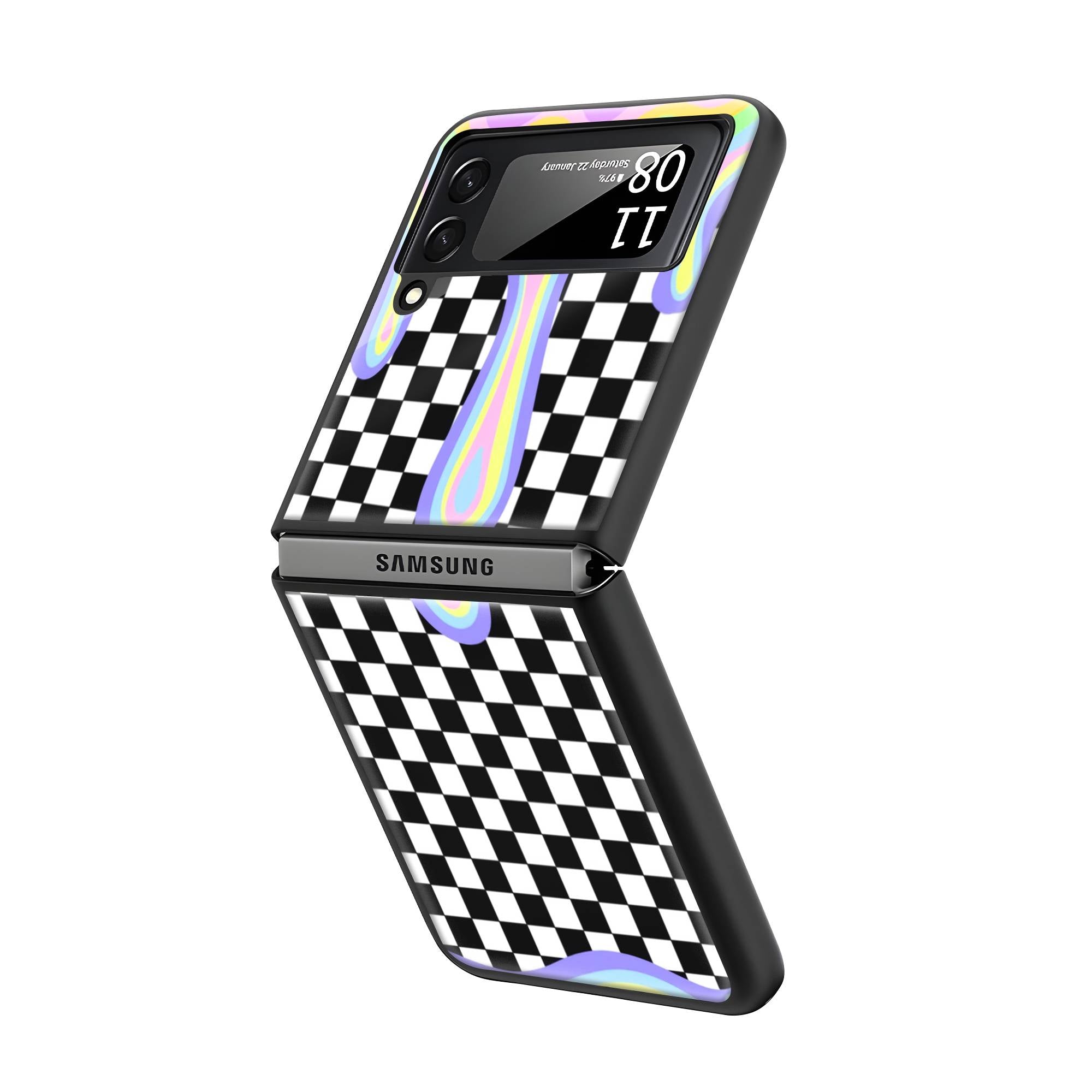 Vibrant Drip Samsung Z Flip Glass Case image 1