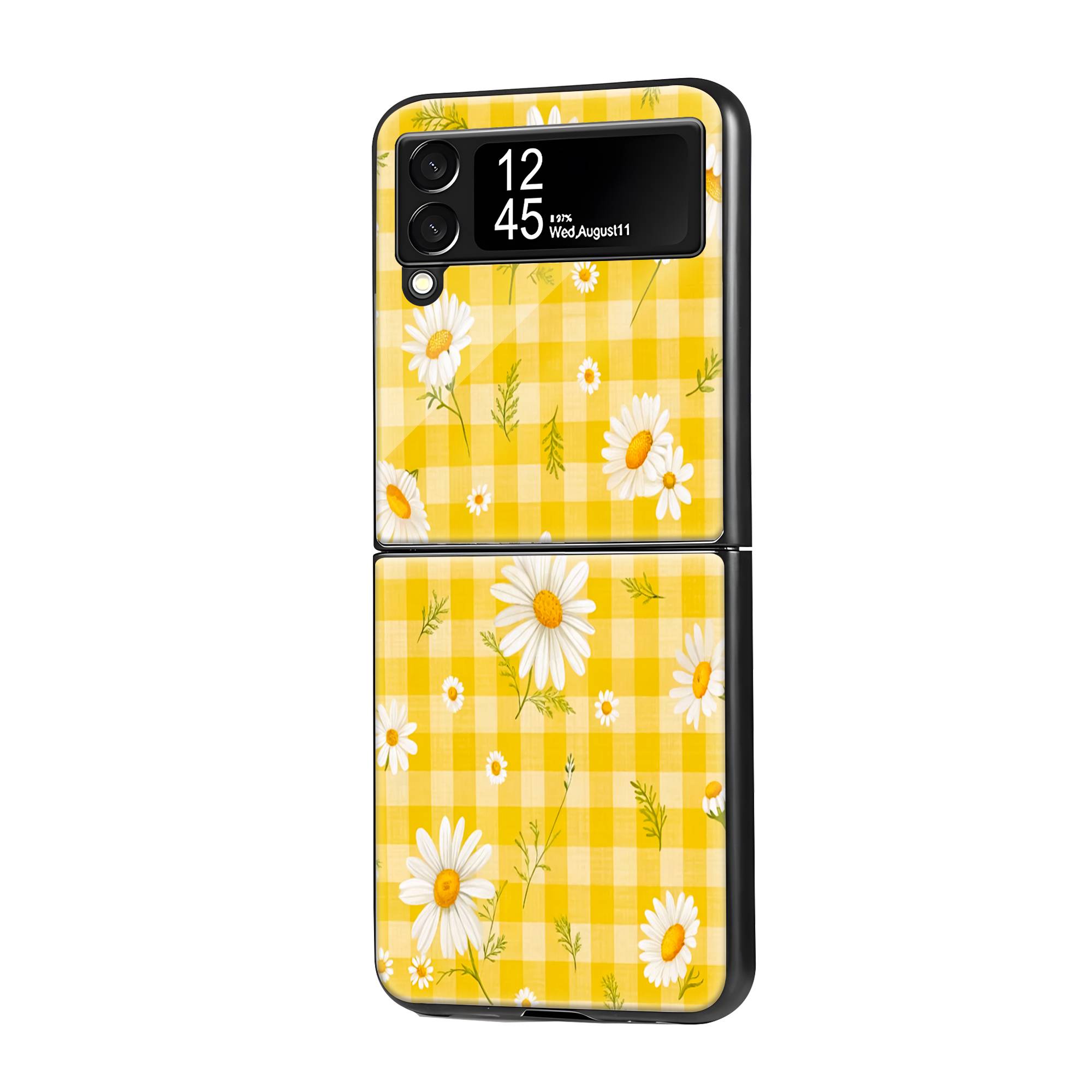 Sunshine Daisies Samsung Z Flip Glass Case image 0