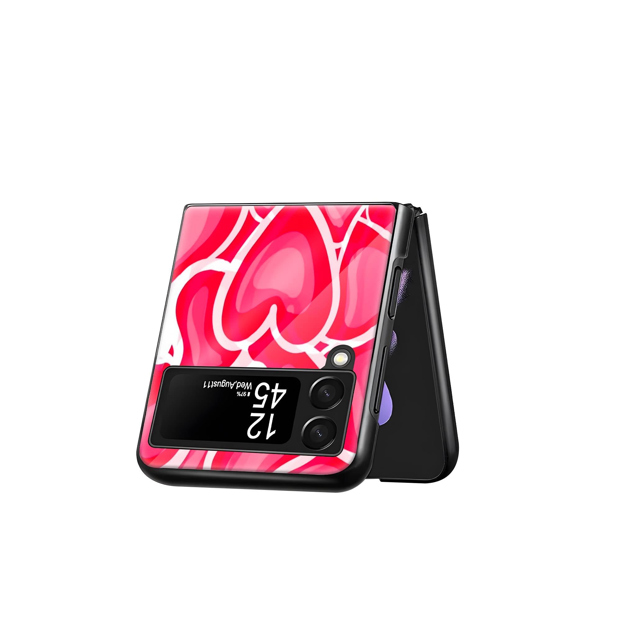 Love Blooms Samsung Z Flip Glass Case image 2