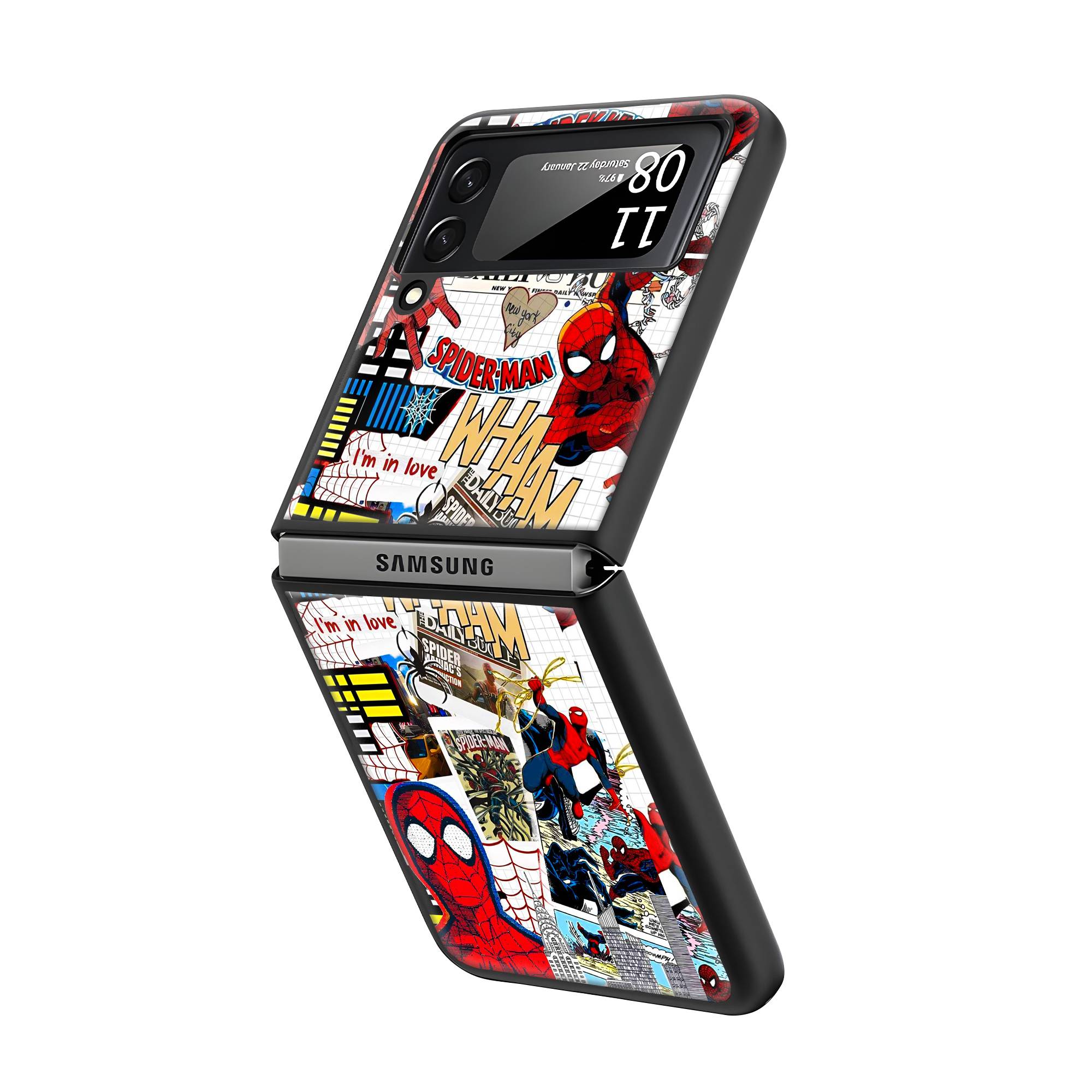 Spider Man Samsung Z Flip Glass Case image 1