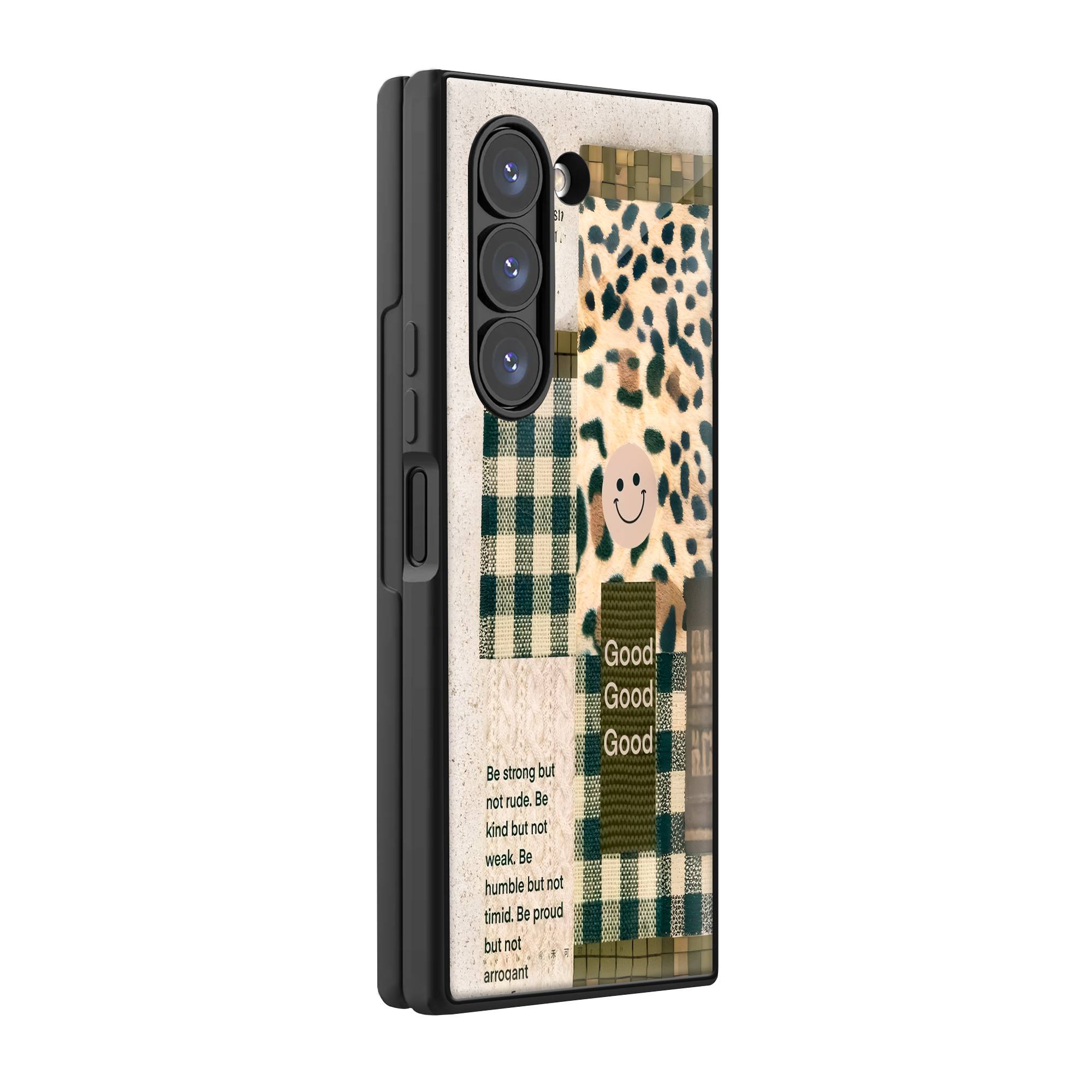 Mismatched Textures Samsung Z Fold Glass Case image 0