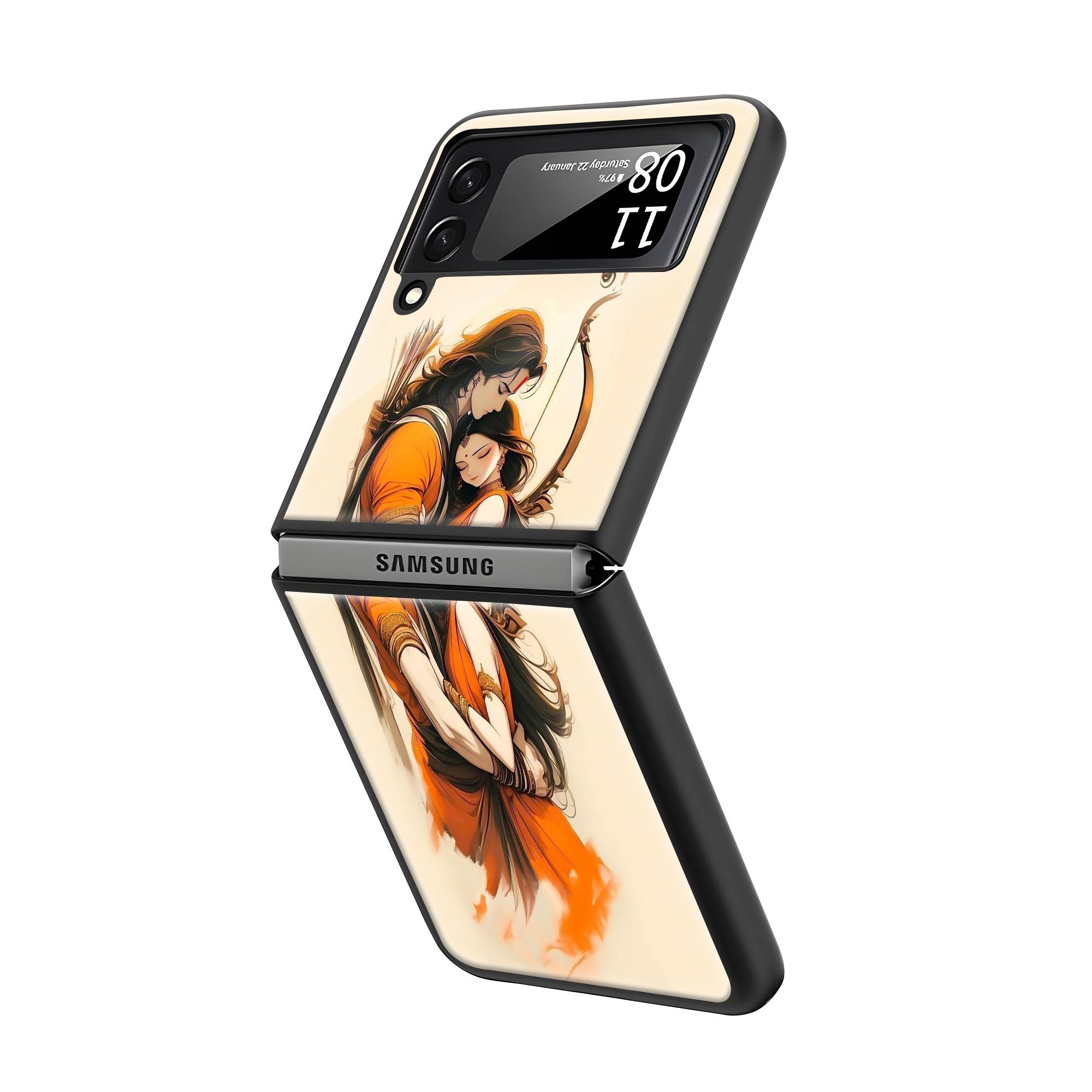 Divine Love Samsung Z Flip Glass Case image 1