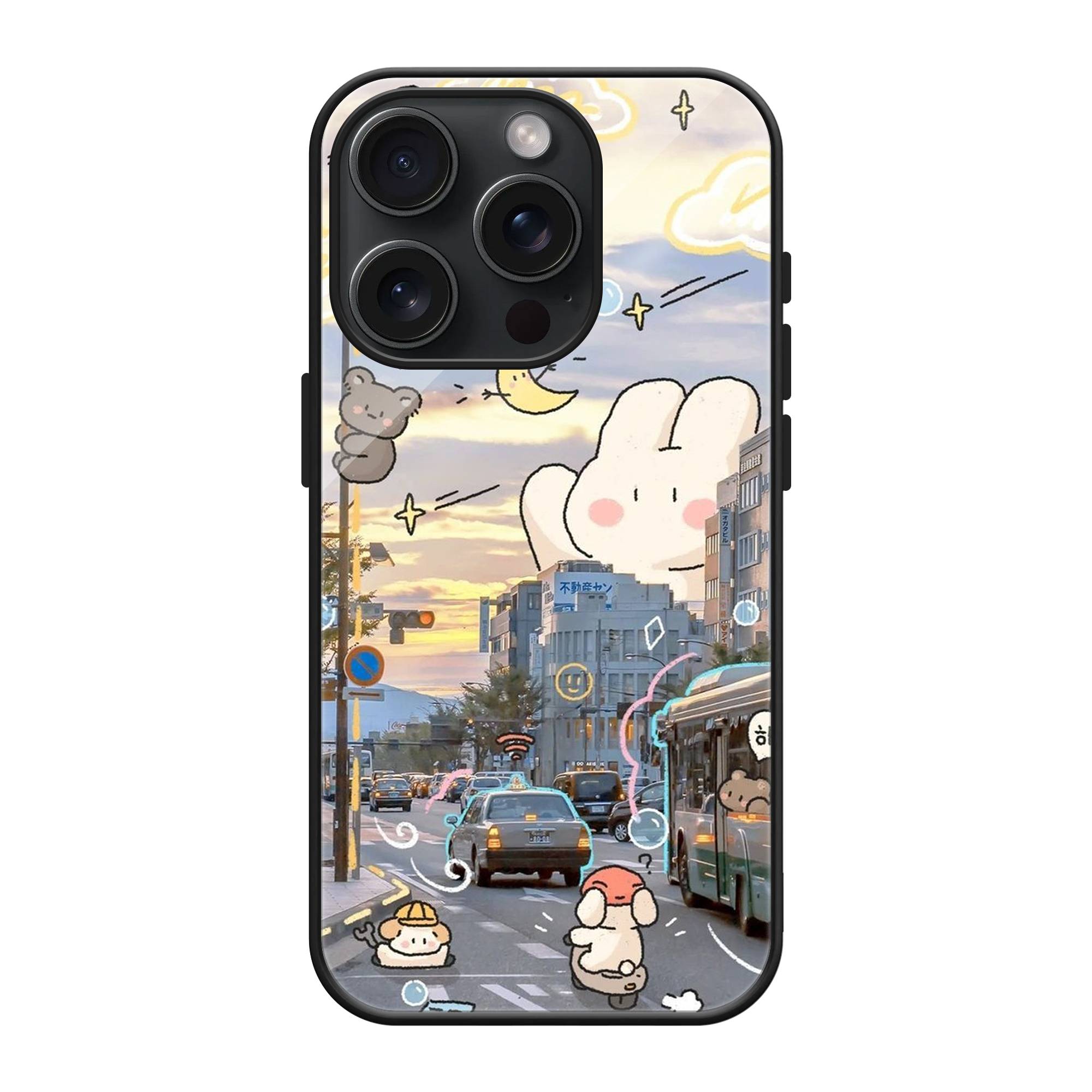 Kawaii City Glass Case image 0