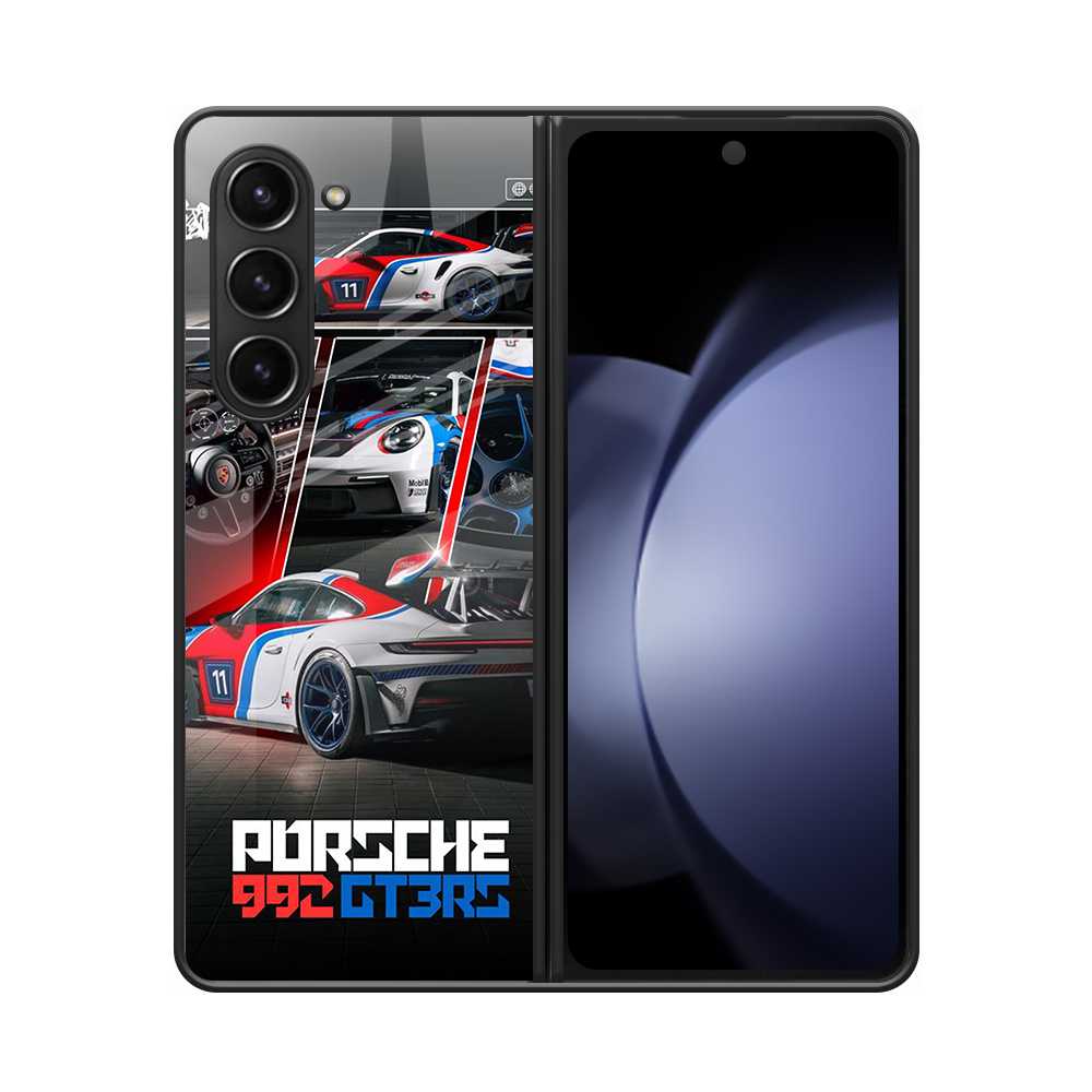992 Porsche Samsung Z Fold 5 Glass Case image 0
