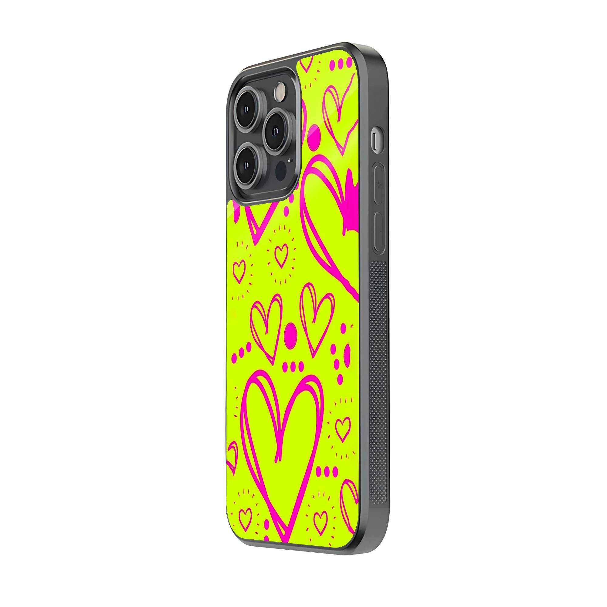 Neon Heart Glass Case image 1
