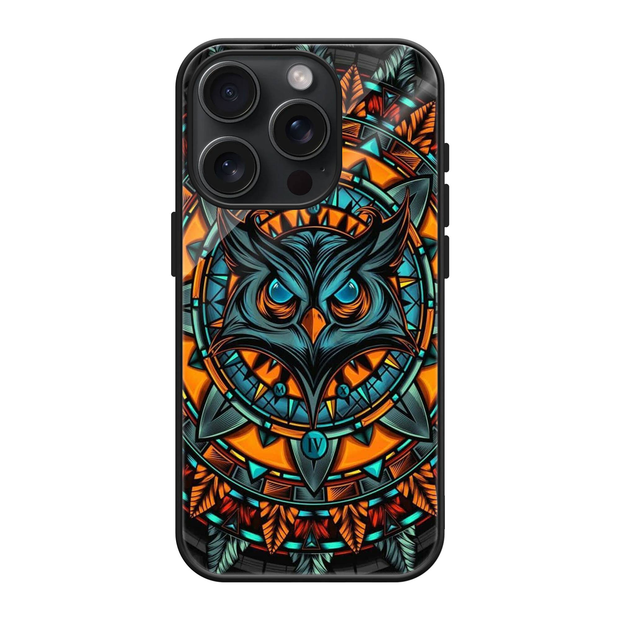 Retro Owl Glass Case image 0