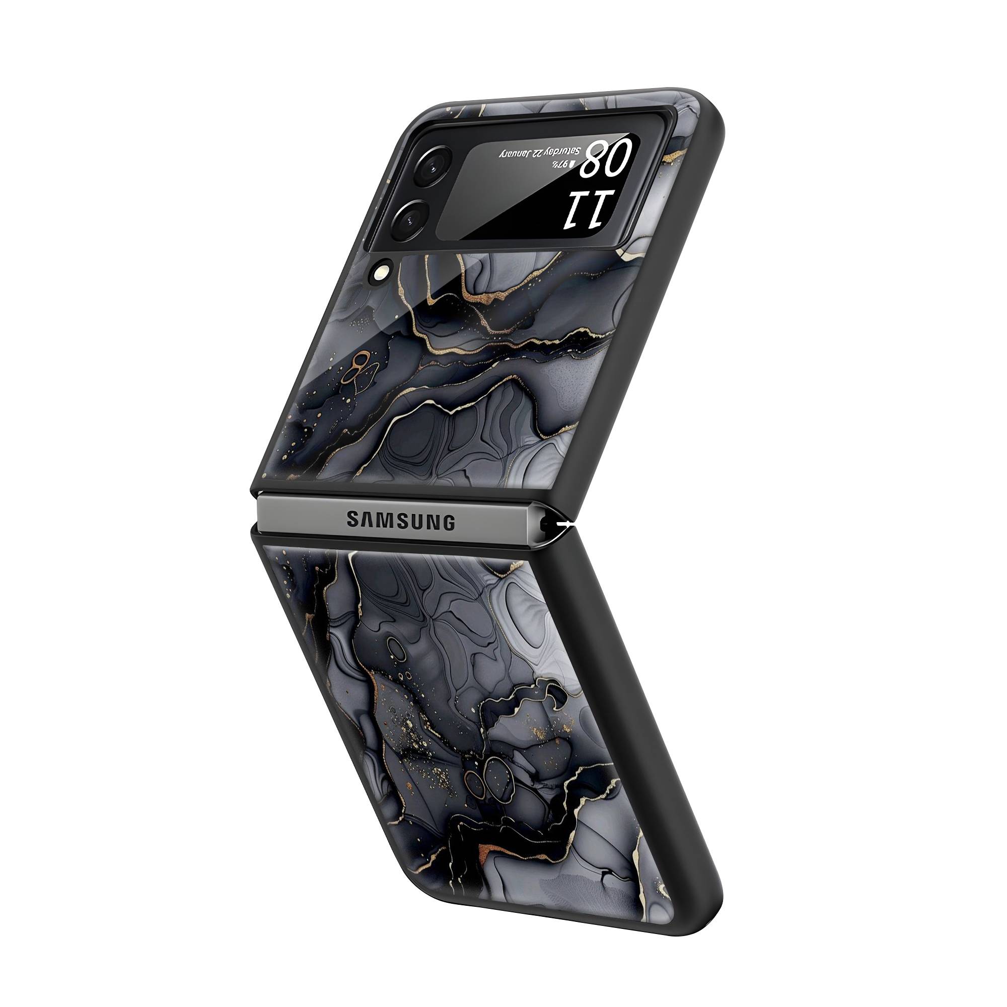 Generated Marble Samsung Z Flip Glass Case image 1