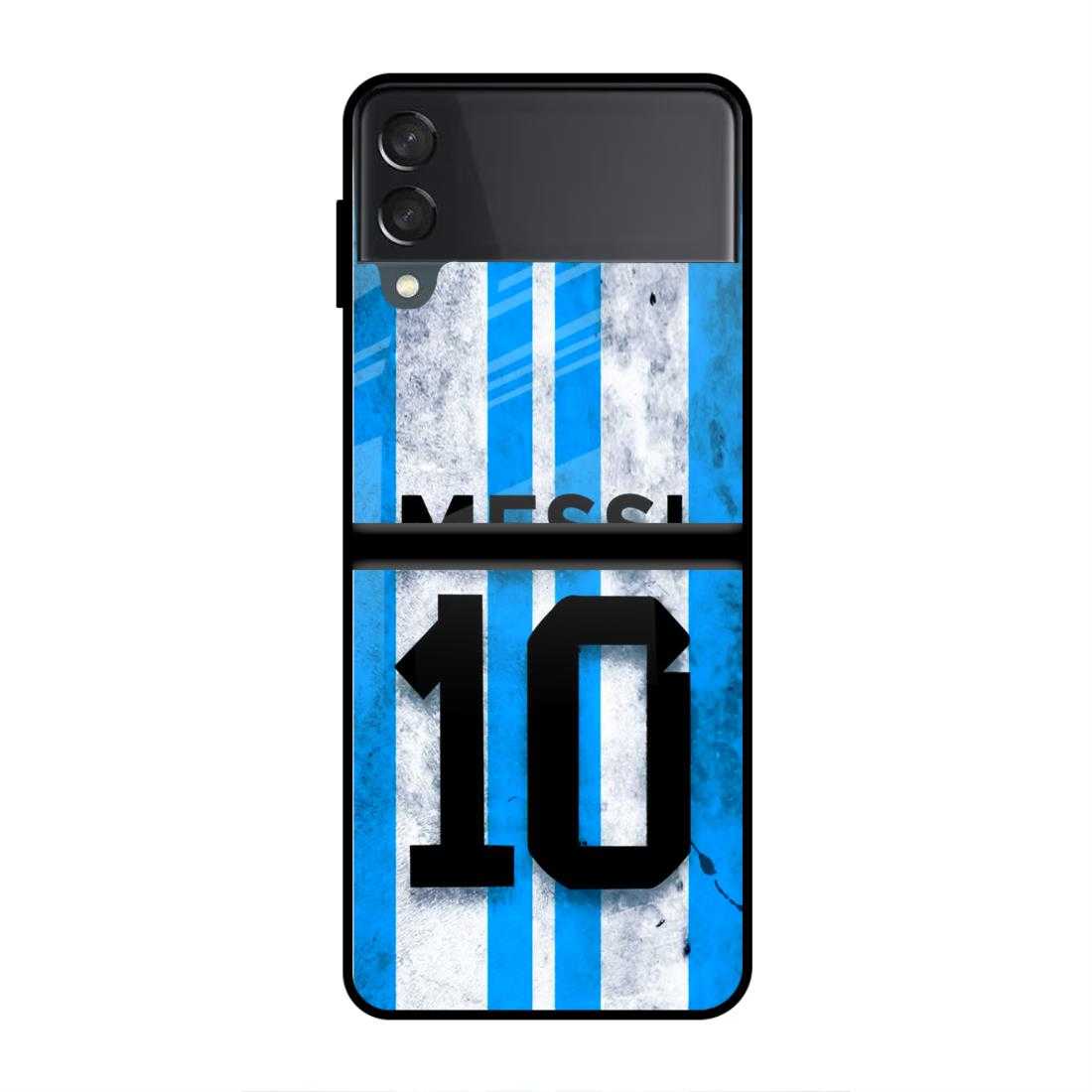 Messi Argentina Samsung  Z Flip 4 Glass Case image 0