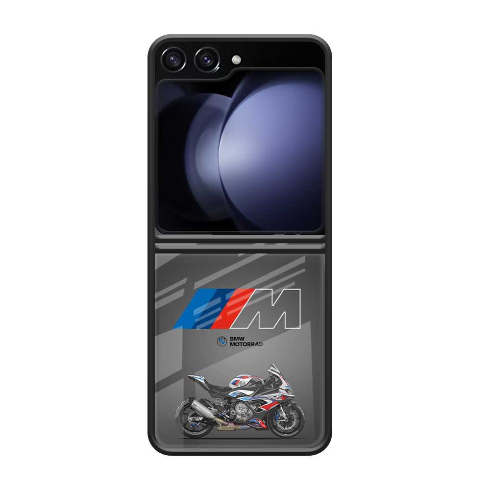 BMW Bike Samsung Z Flip 6 Glass Case image 0