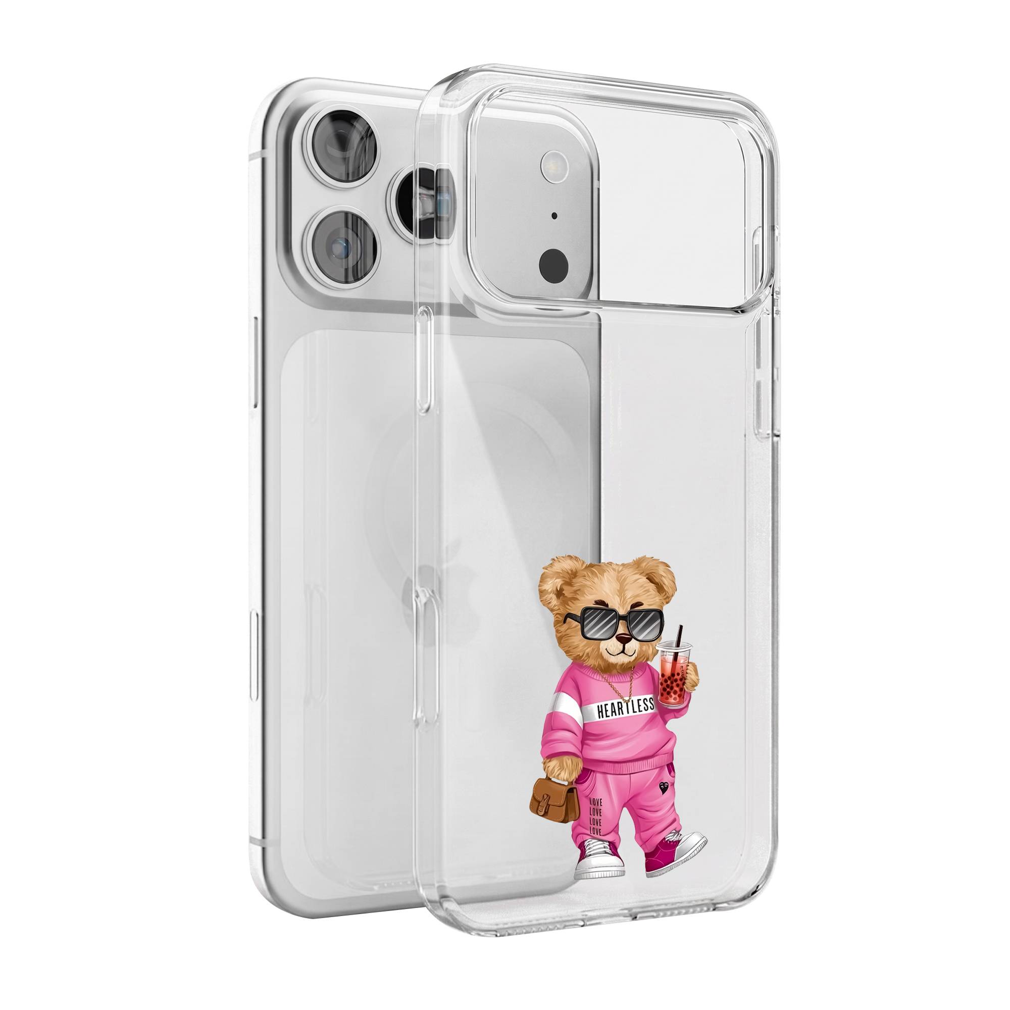 Pink Drip Bear Premium Clear Case