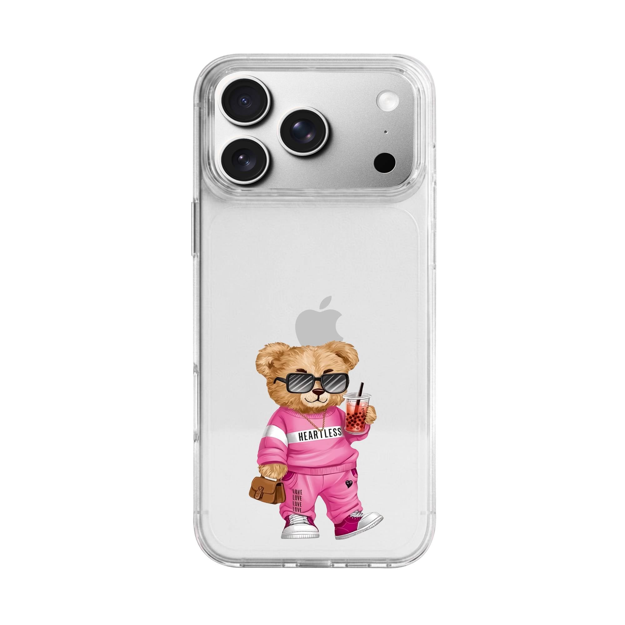 Pink Drip Bear Premium Clear Case