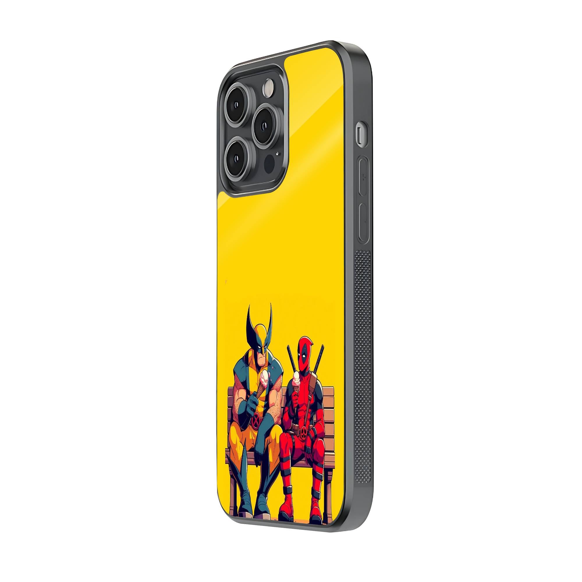 Deadpool Cartoon Glass Case image 1