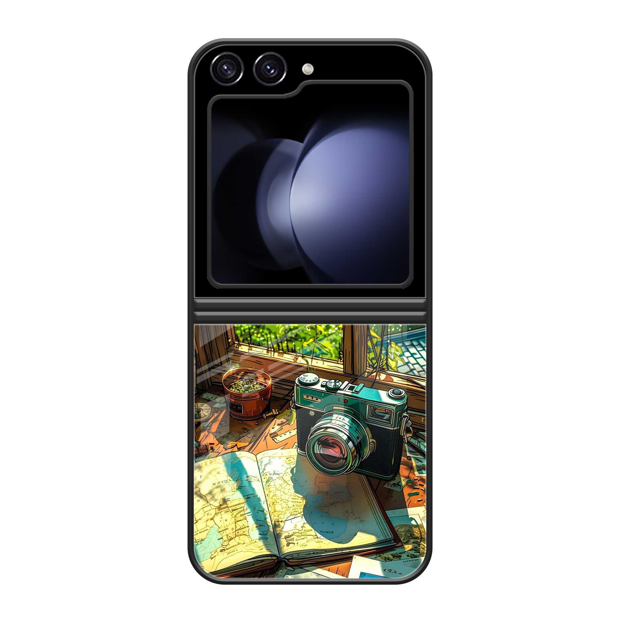 Travel Camera Samsung Z Flip 5 Glass Case image 0