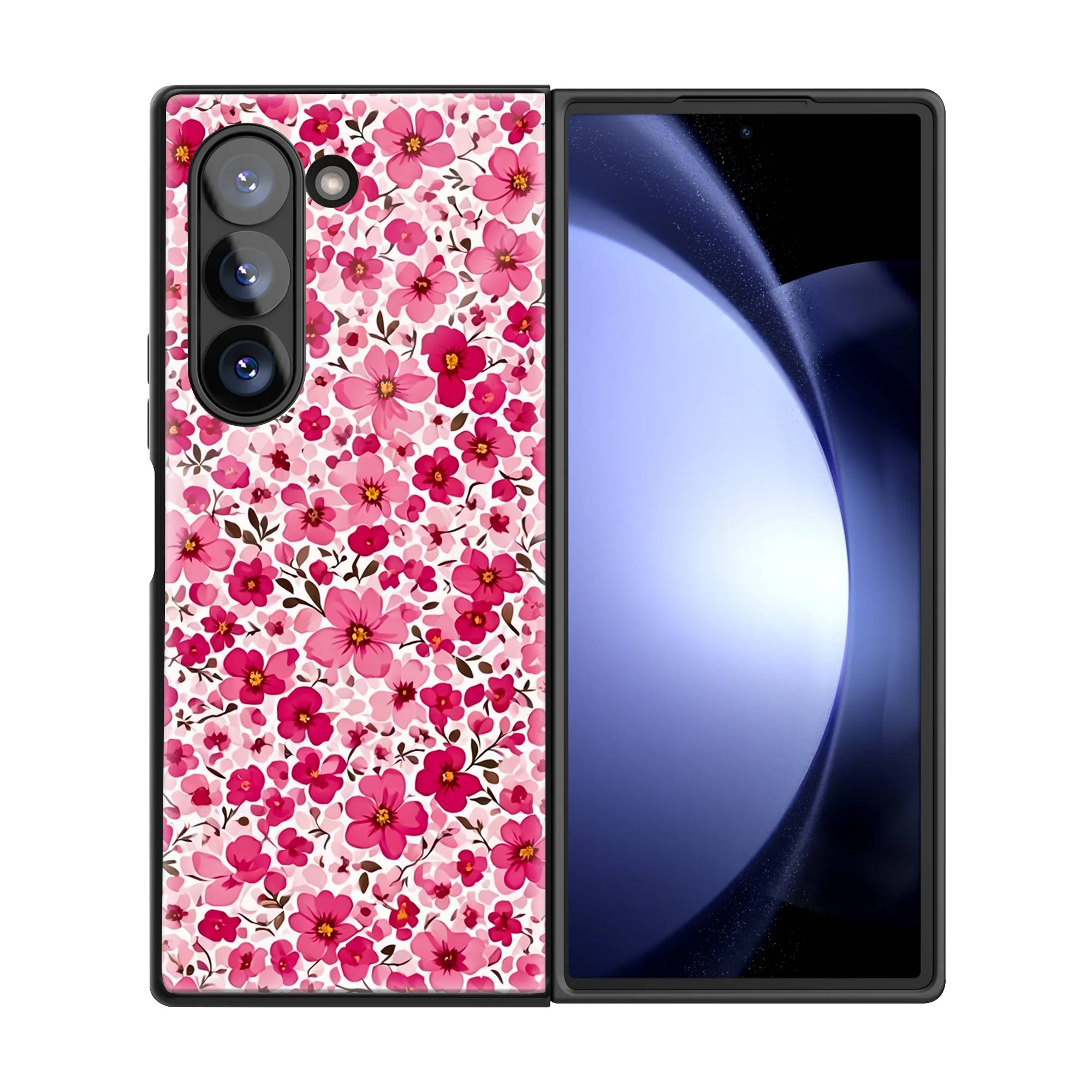 Pink Blossom Samsung Z Fold Glass Case image 2