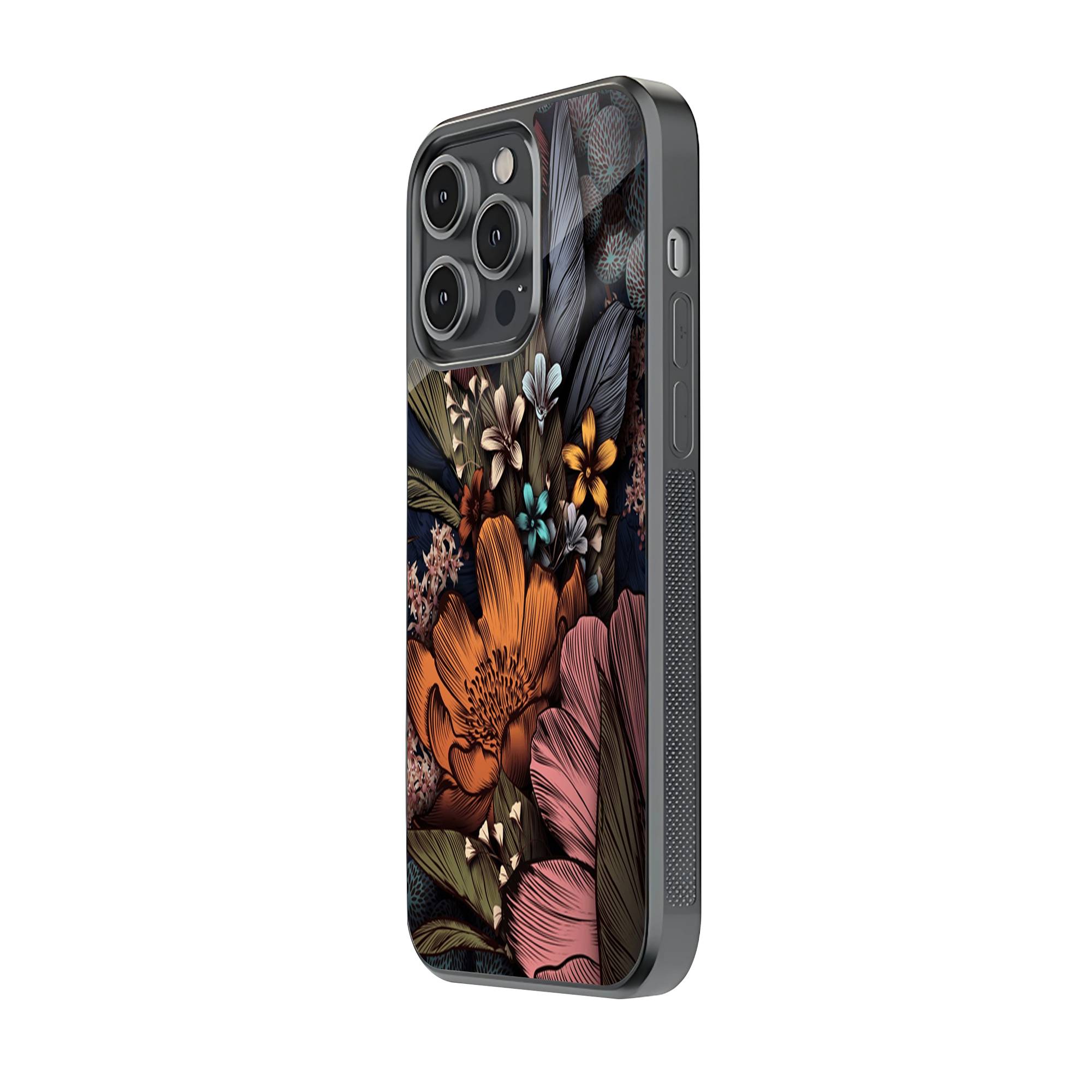 Vintage Floral Pattern Glass Case image 1