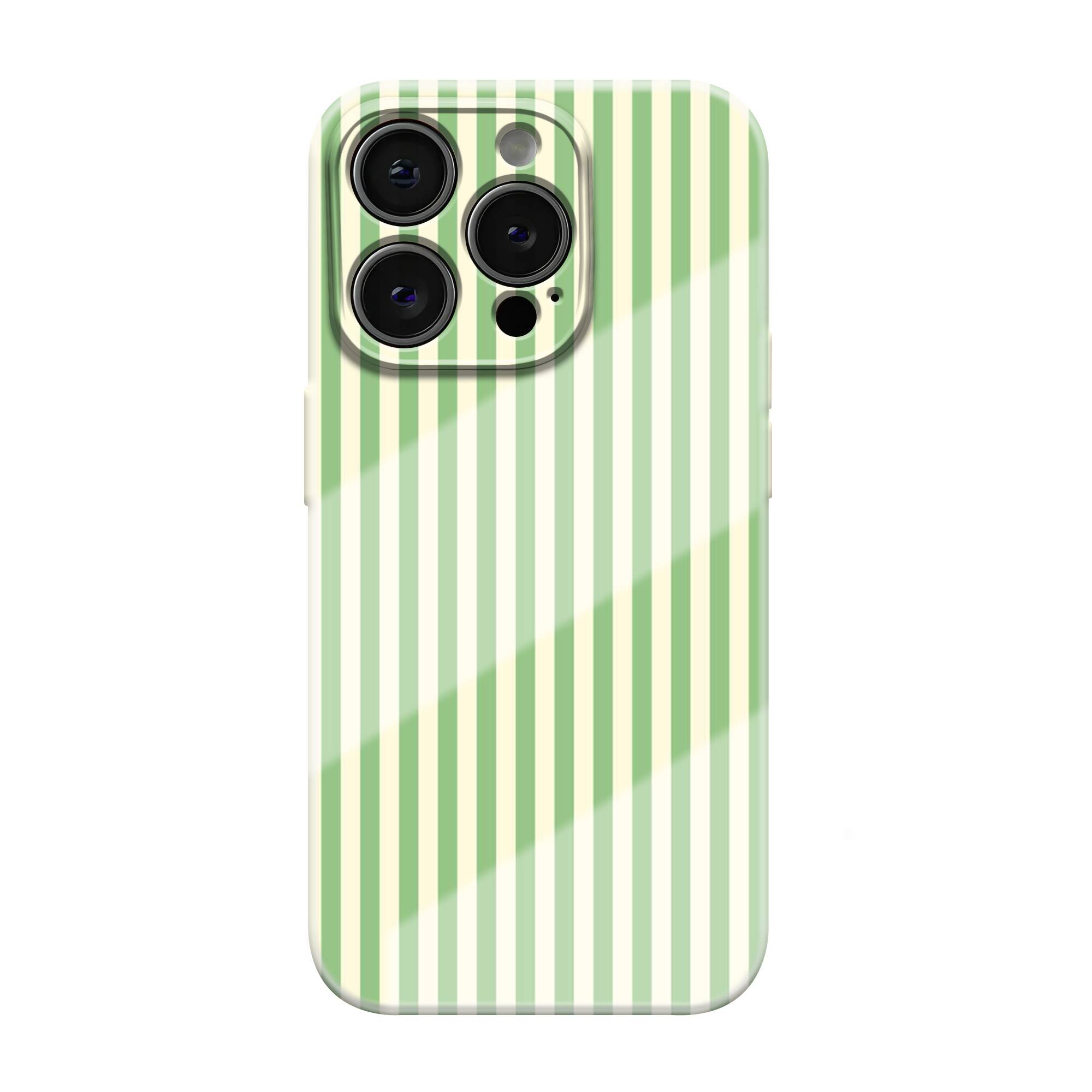 Mint Stripe Glossy Hard Case