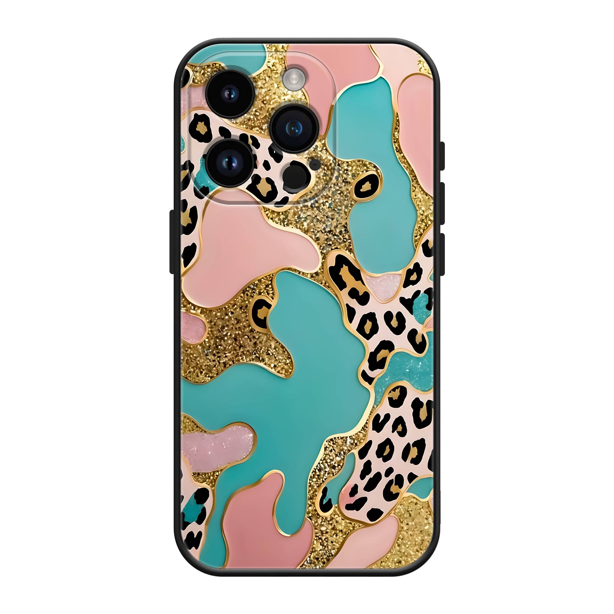 Leopard Glitter Silicone Case image 0