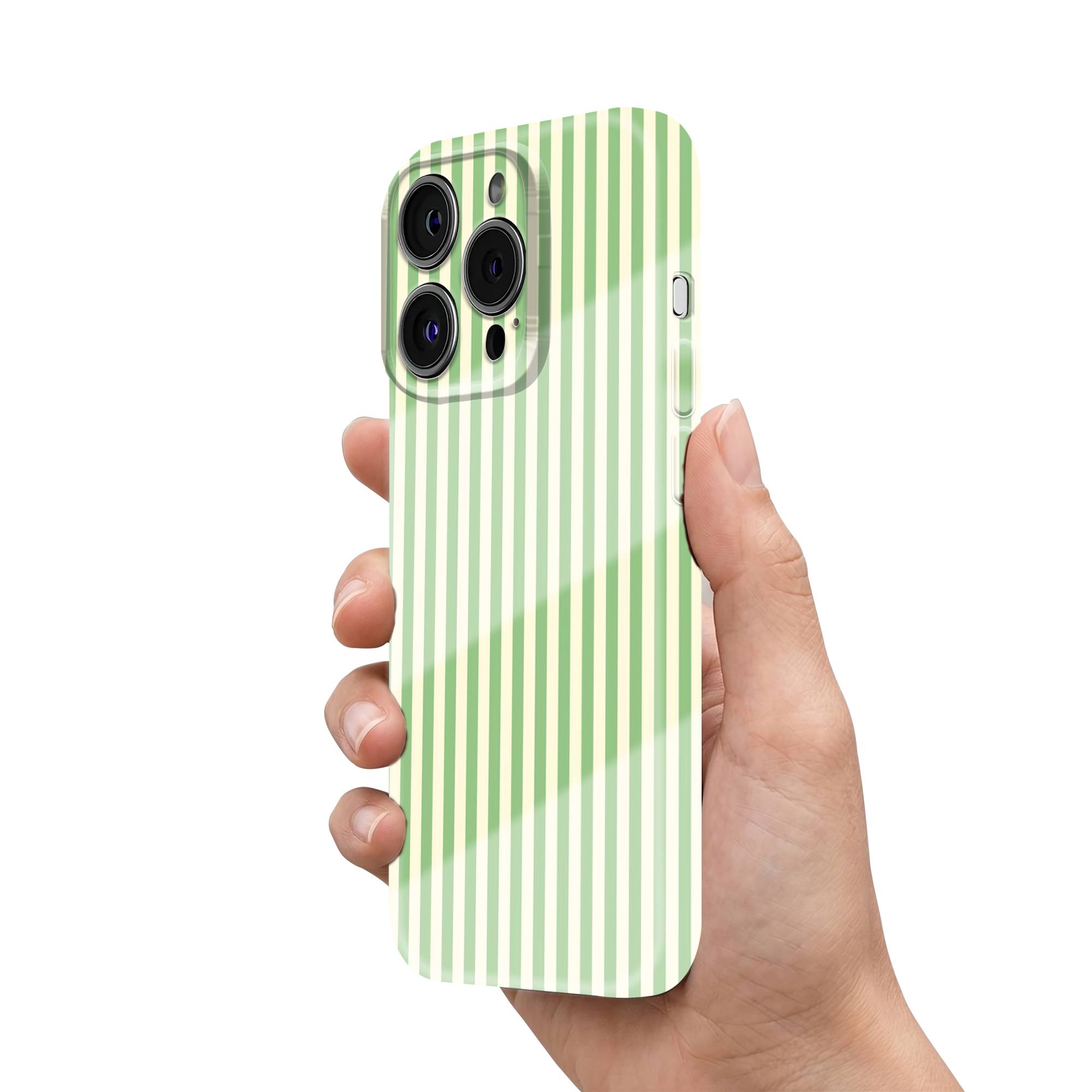 Mint Stripe Glossy Hard Case