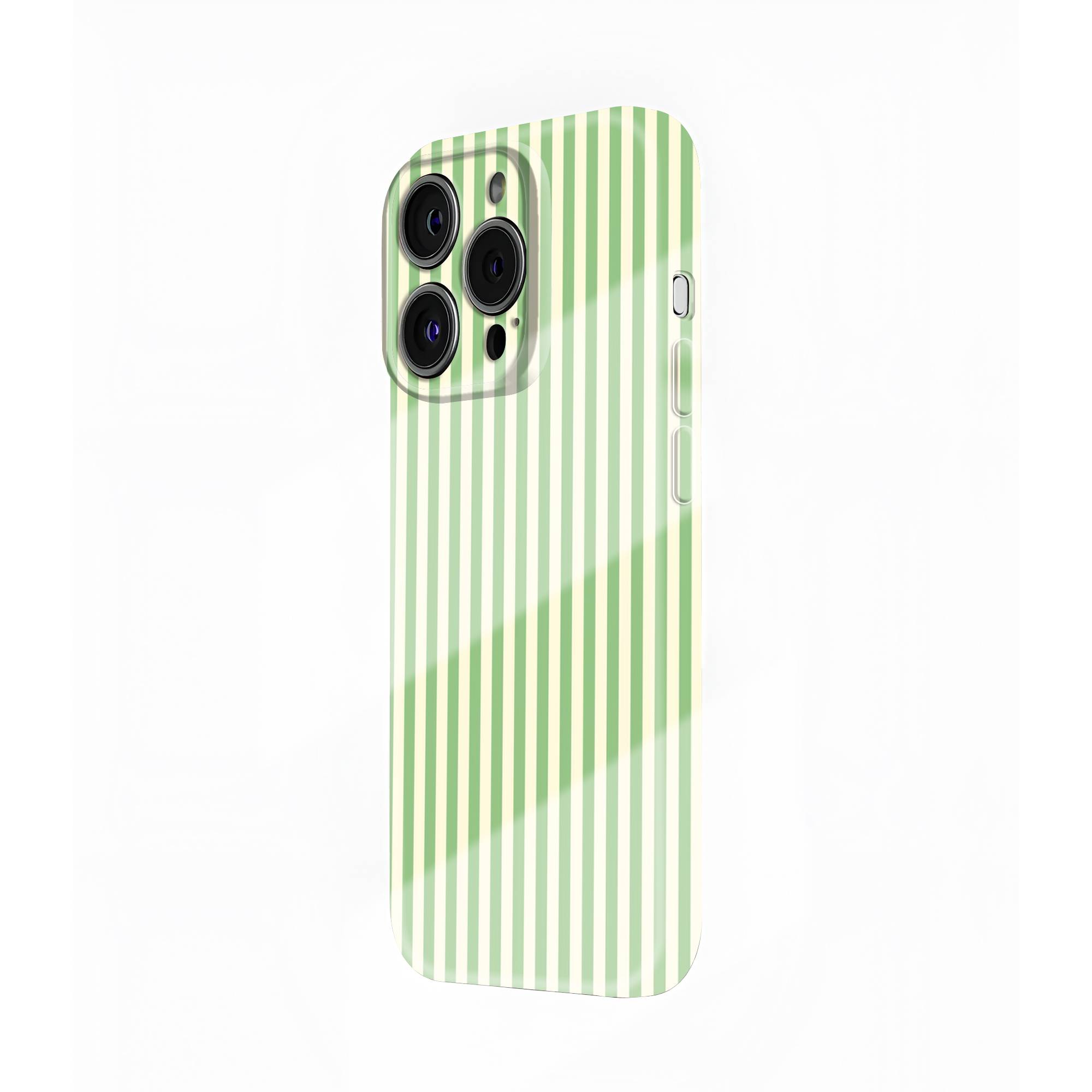 Mint Stripe Glossy Hard Case
