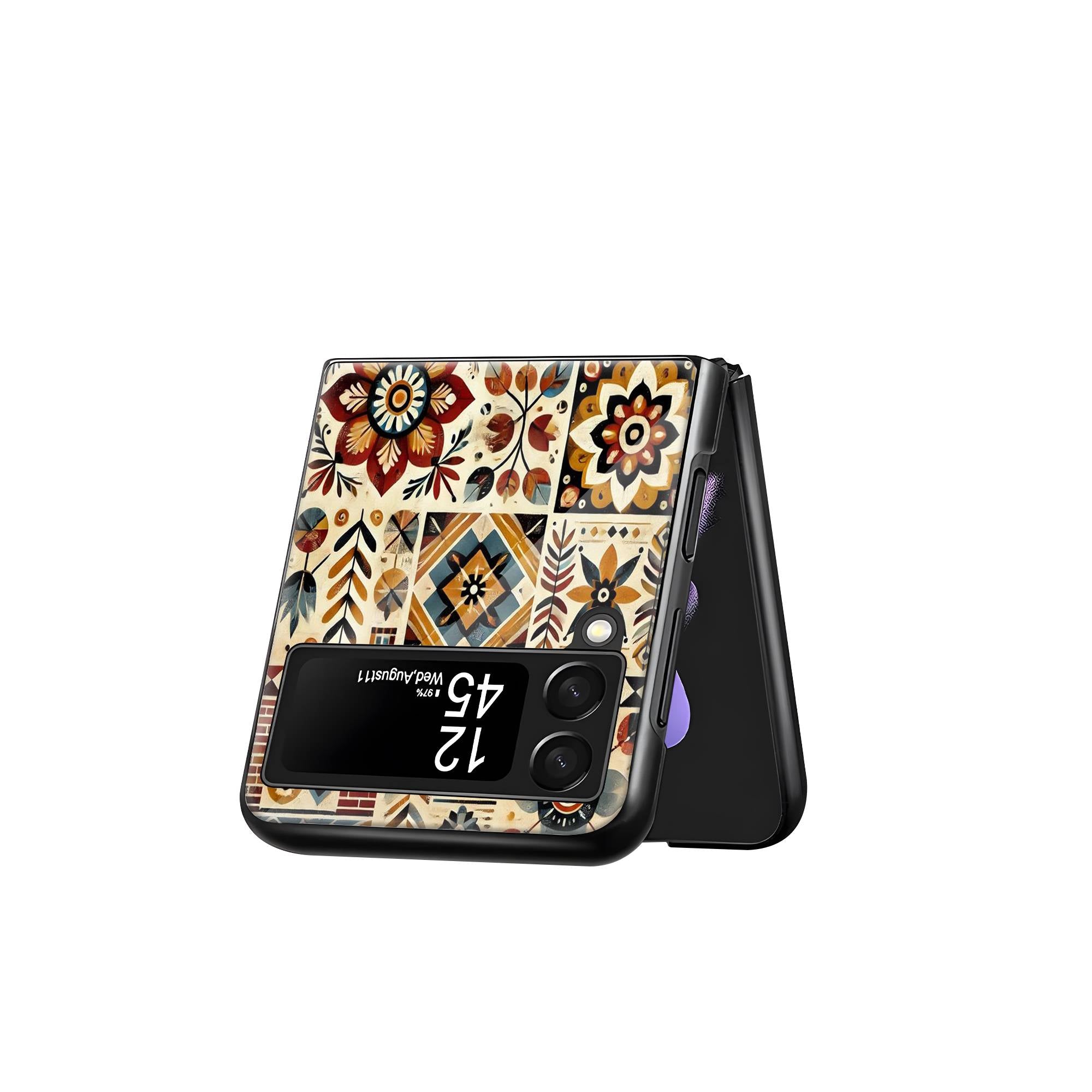 Patchwork Samsung Z Flip Glass Case image 2
