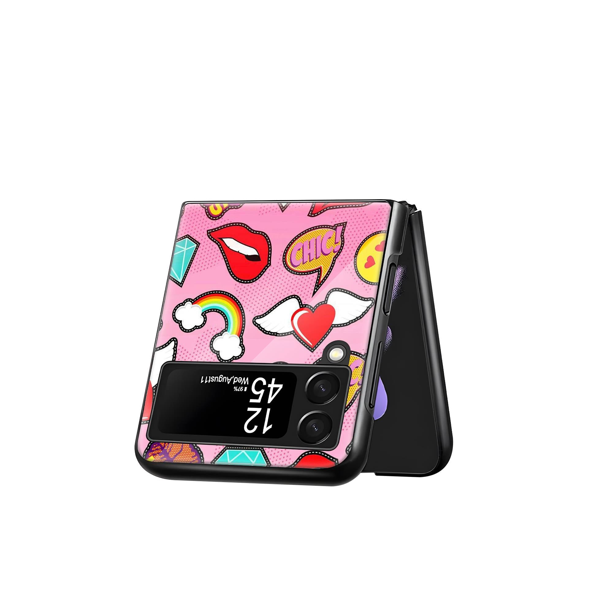 Sticker Pop Samsung Z Flip Glass Case image 2