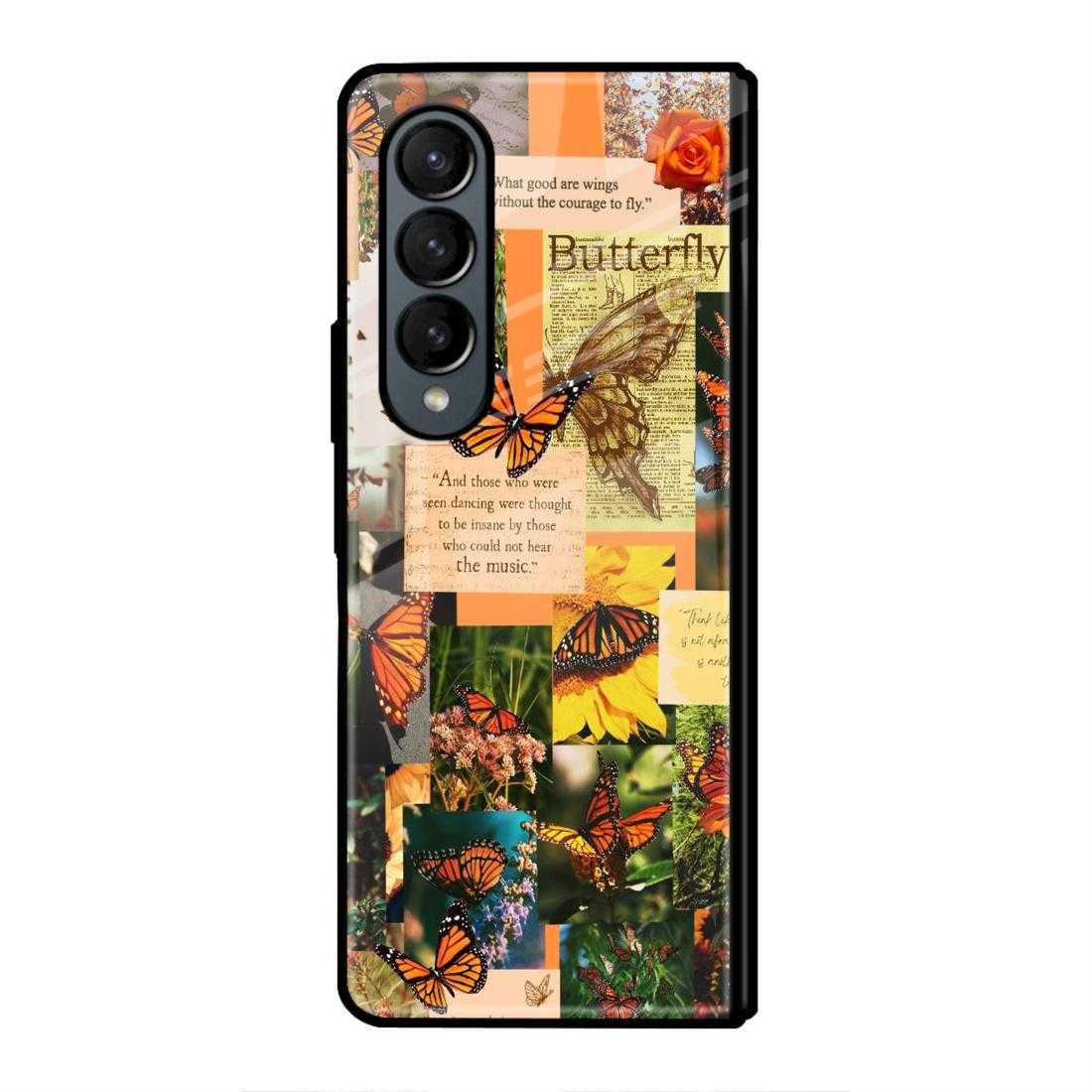 Butterfly Aesthetic Samsung Z Fold 3 Glass Case image 0