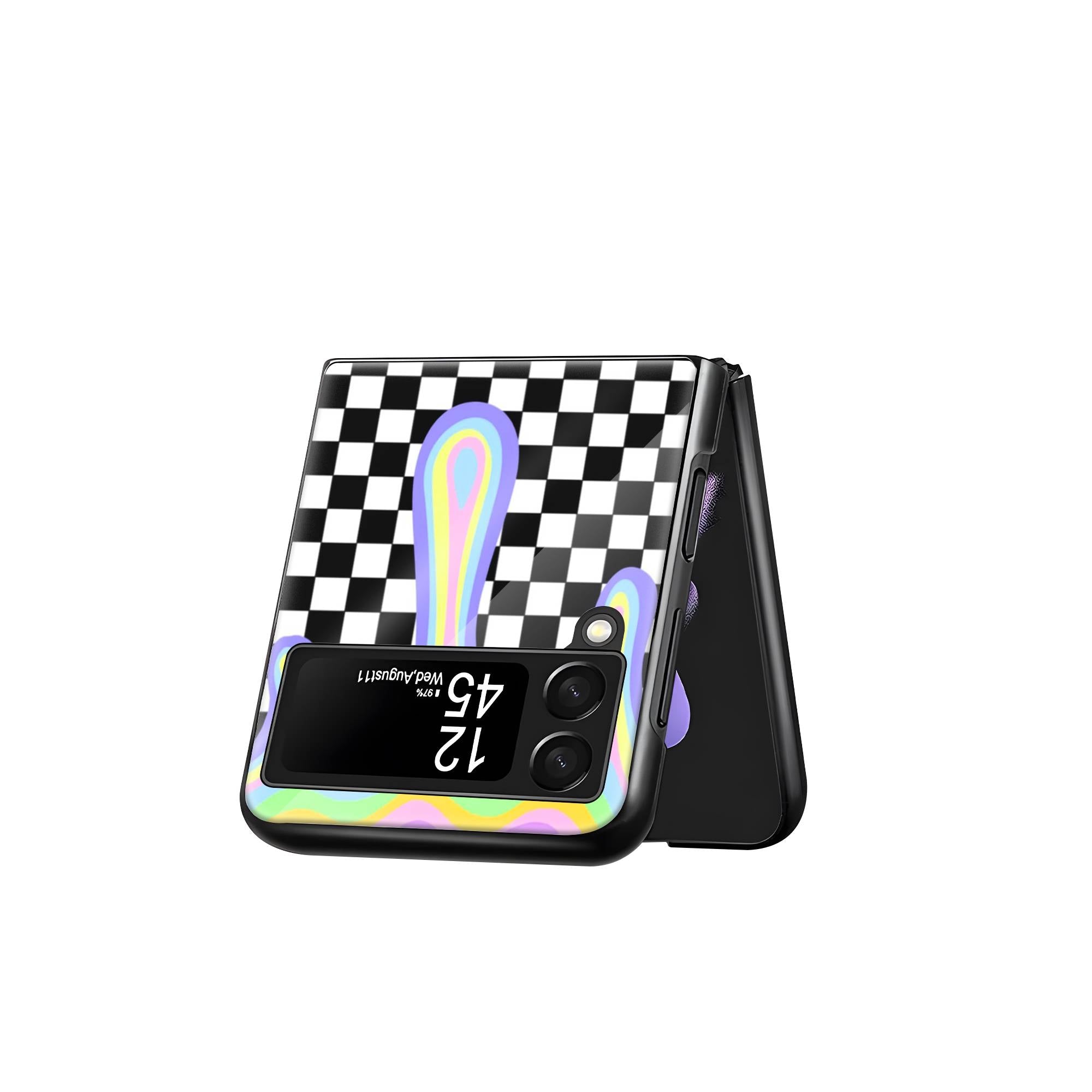 Vibrant Drip Samsung Z Flip Glass Case image 2