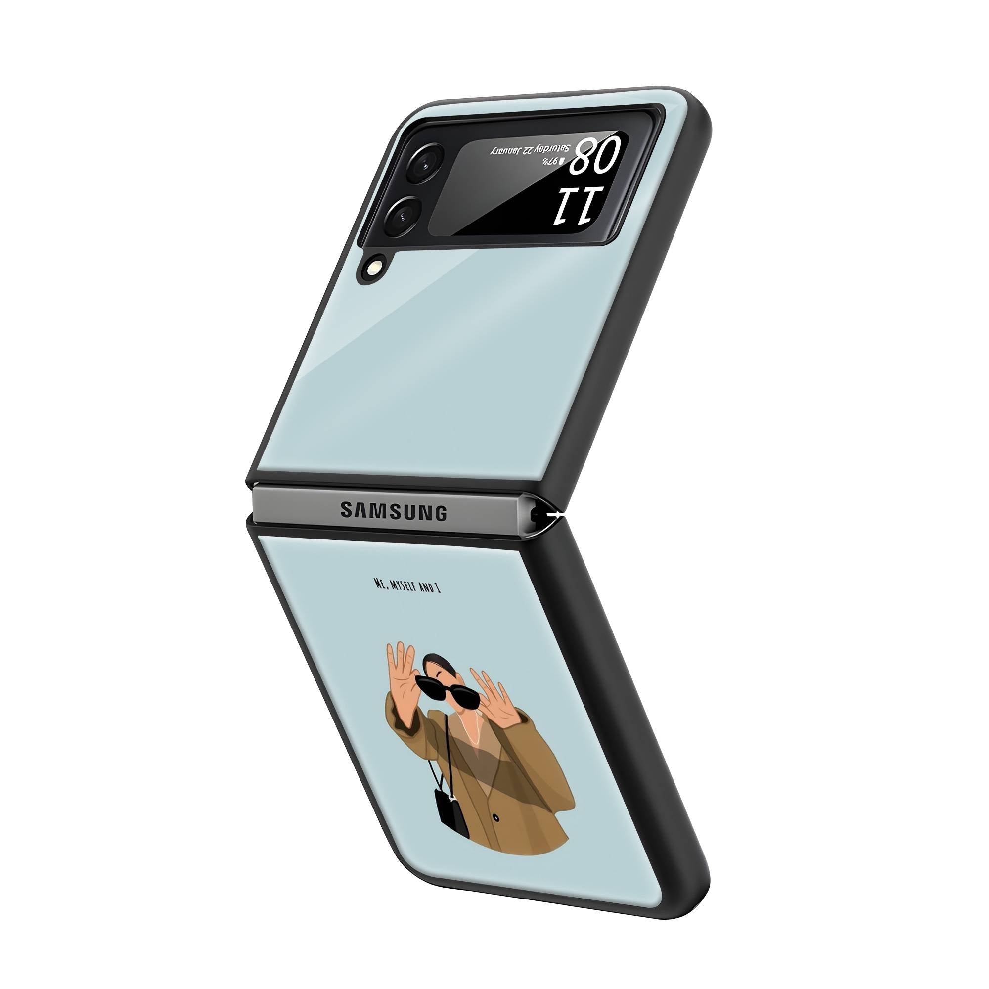 Myself Samsung Z Flip Glass Case image 1