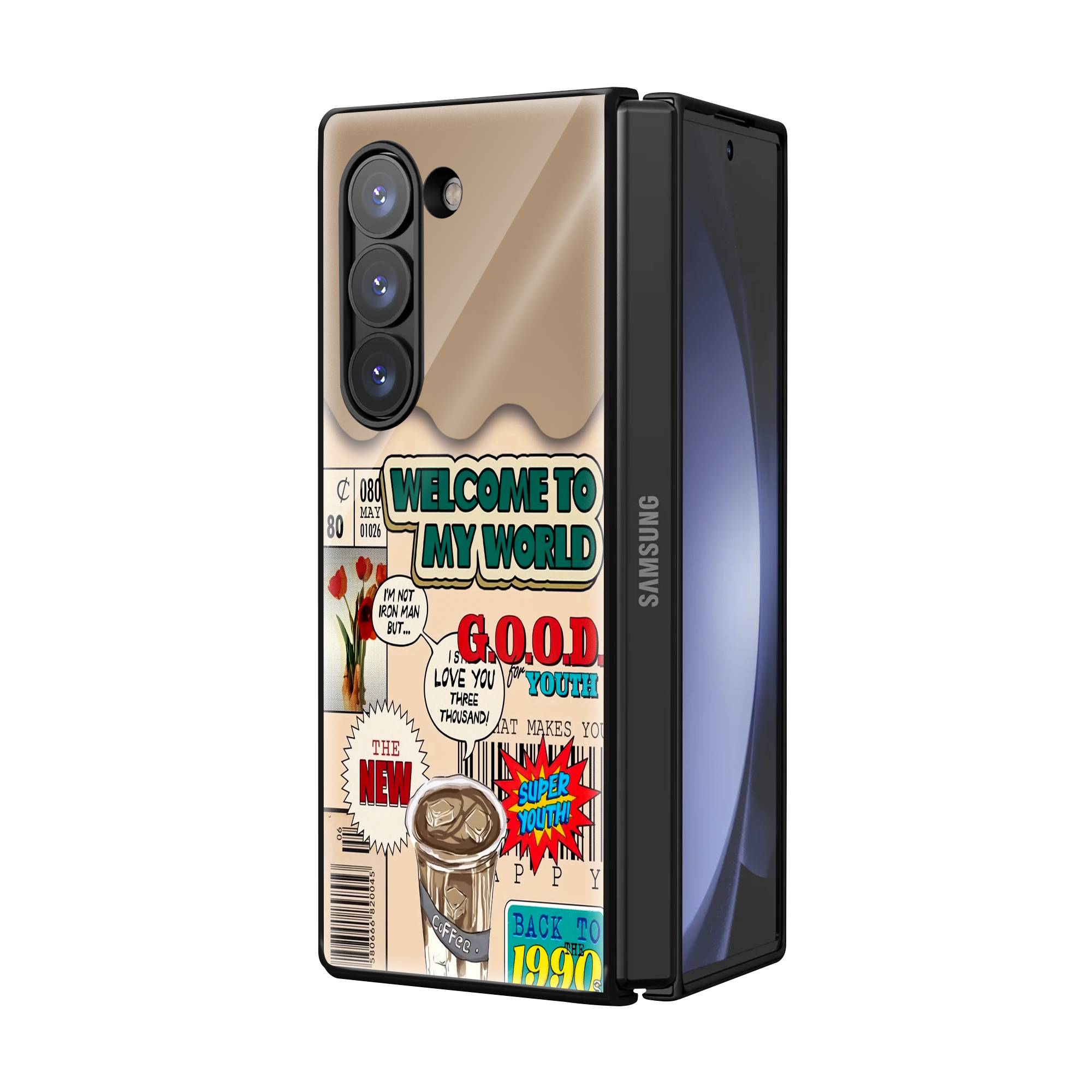 Coffee Pop Samsung Z Fold Glass Case image 1