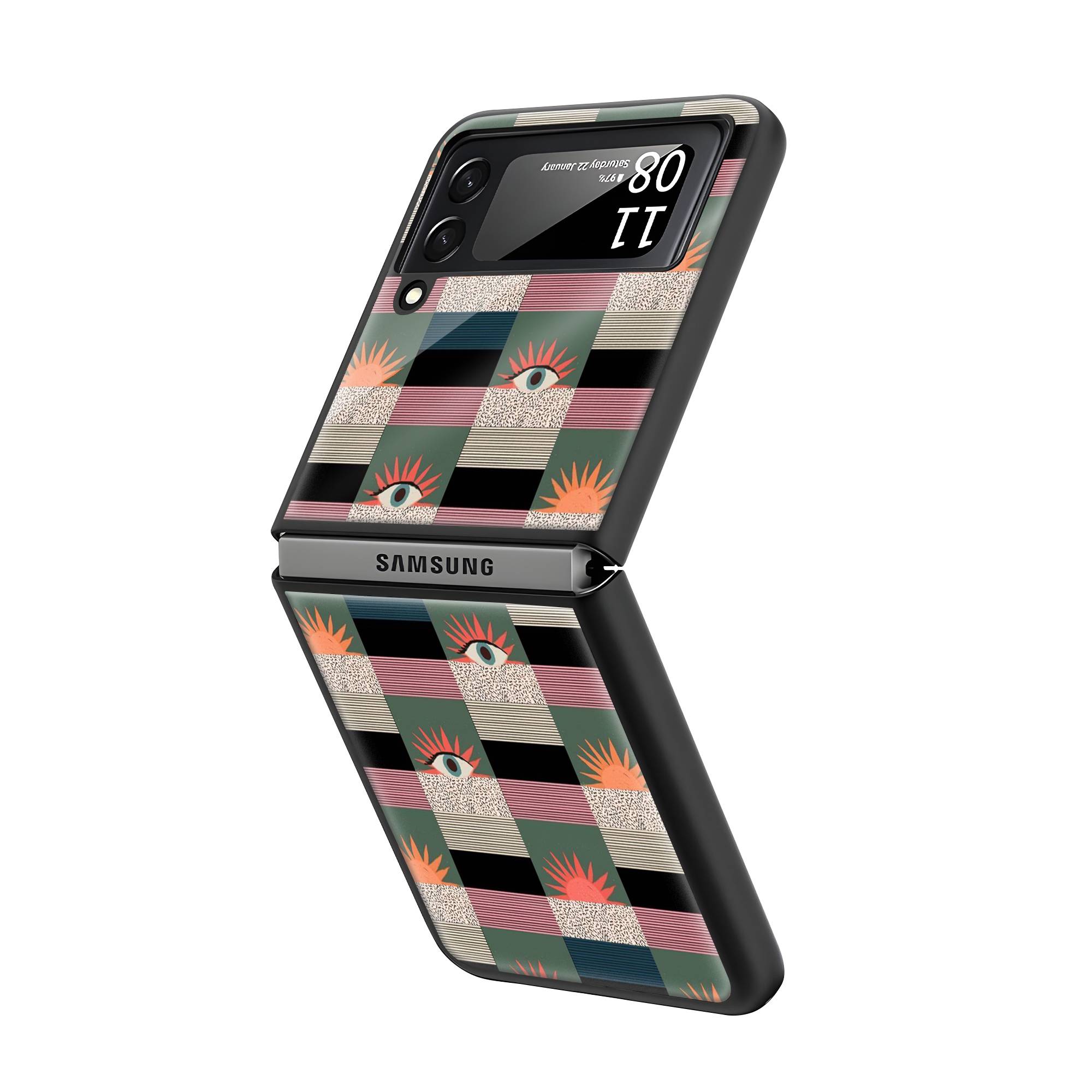 Eye and Sun Samsung Z Flip Glass Case image 1