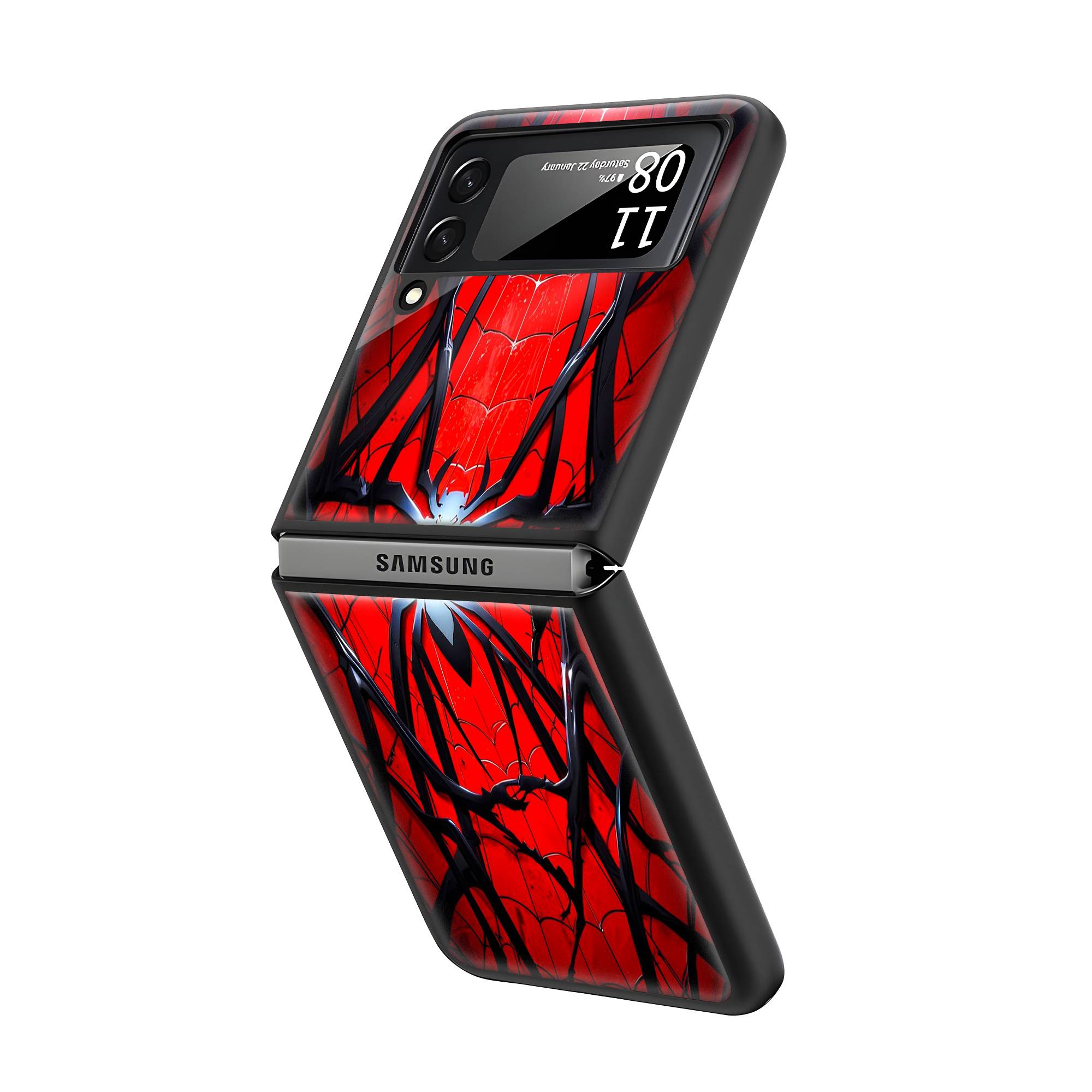 Spider-Man’s Web Samsung Z Flip Glass Case image 1