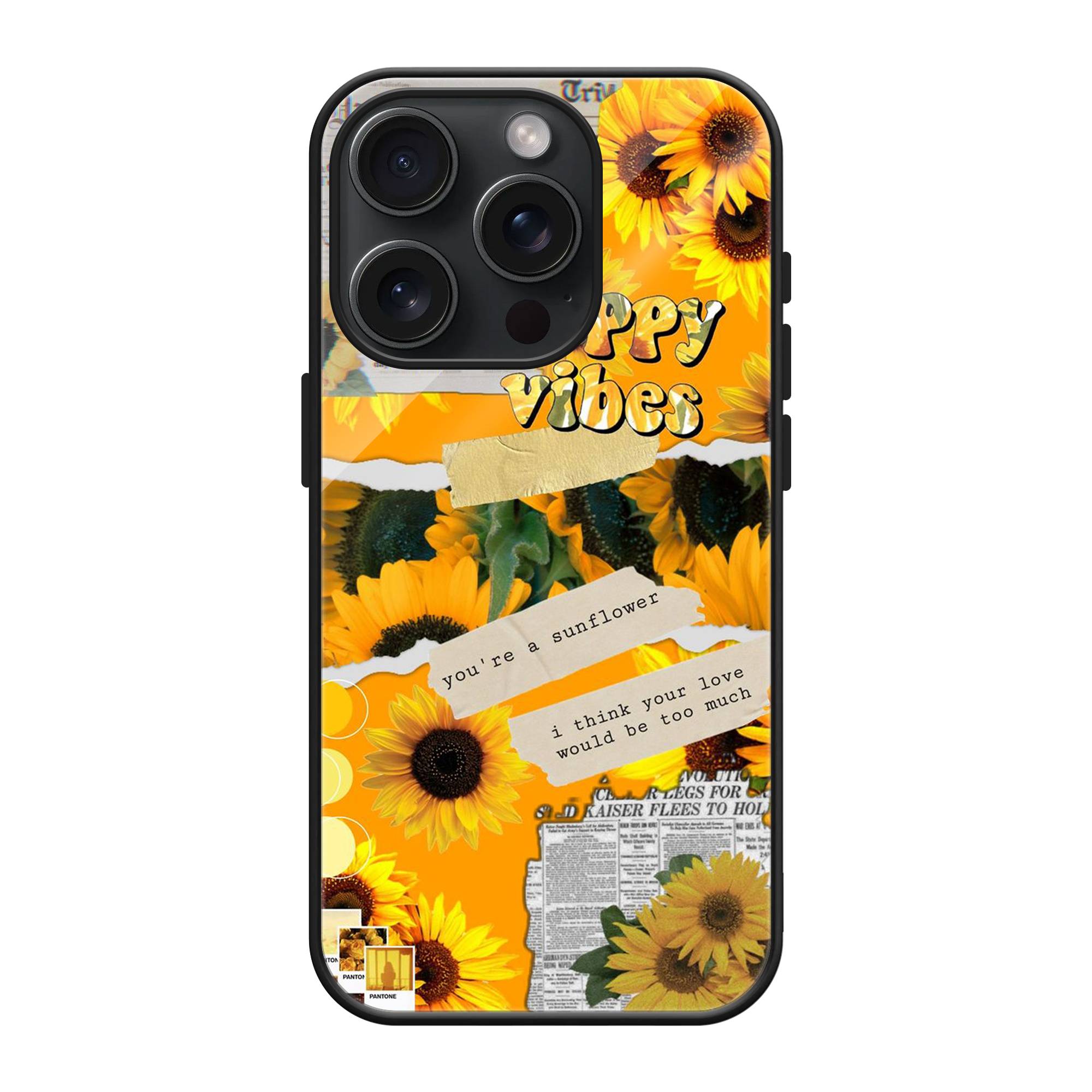 Happy Vibes Glass Case image 0