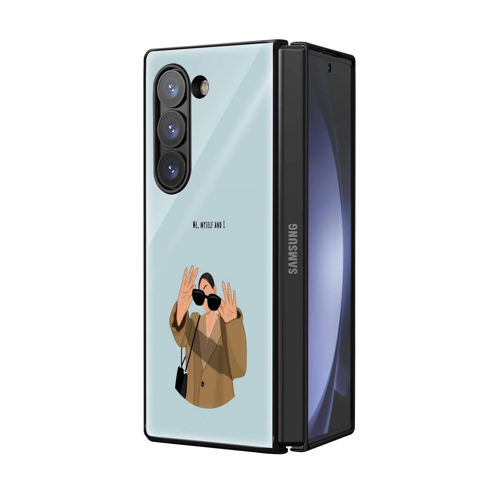 Myself Samsung Z Fold Glass Case image 1