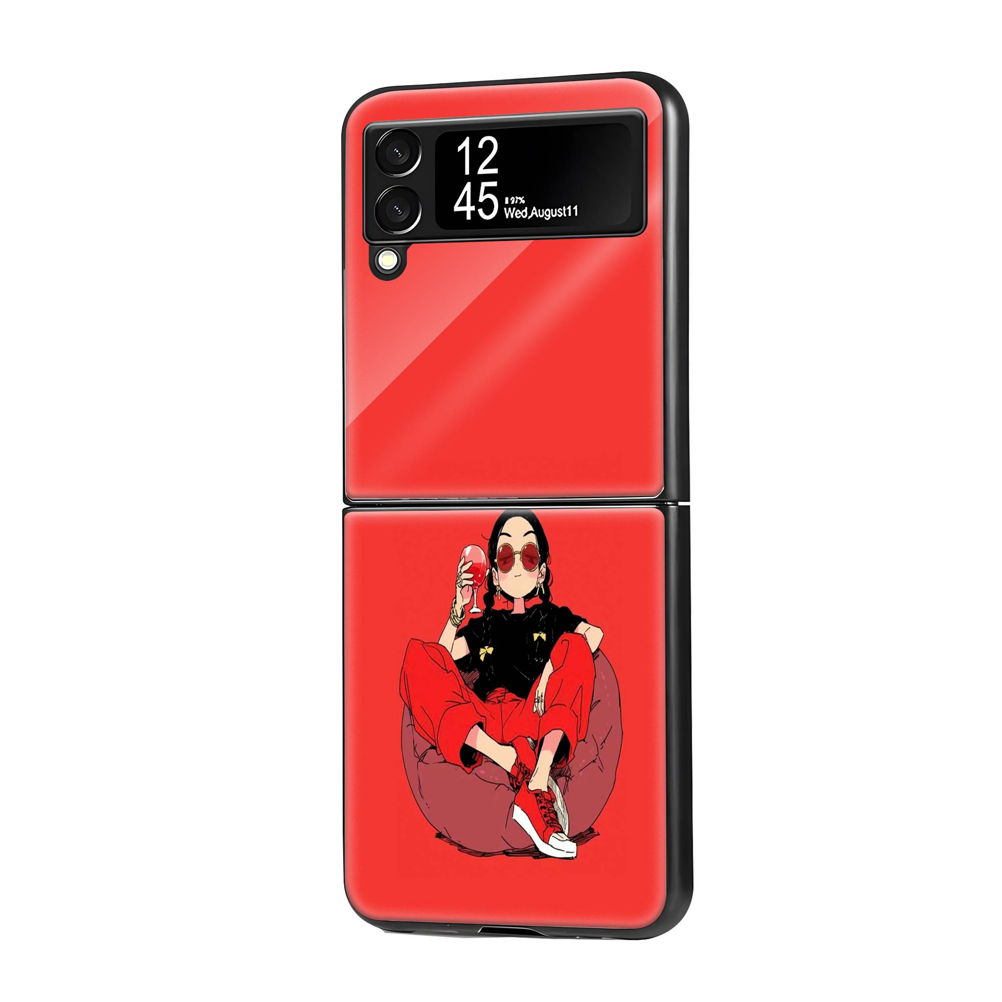 Berry Blissful Samsung Z Flip Glass Case image 0