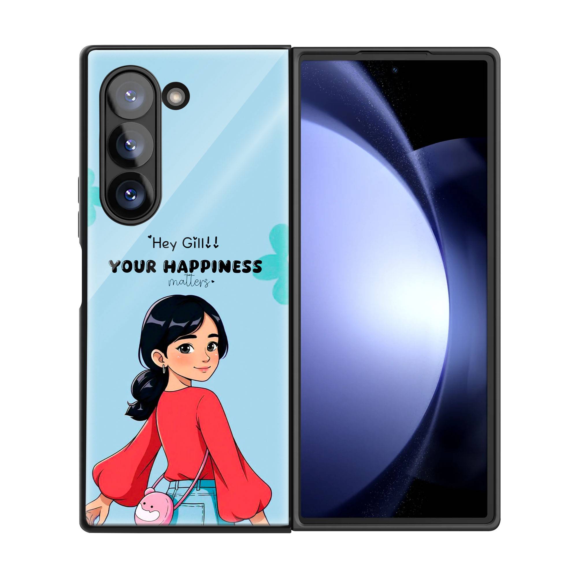 Your Happiness Samsung Z Fold Glass Case image 2