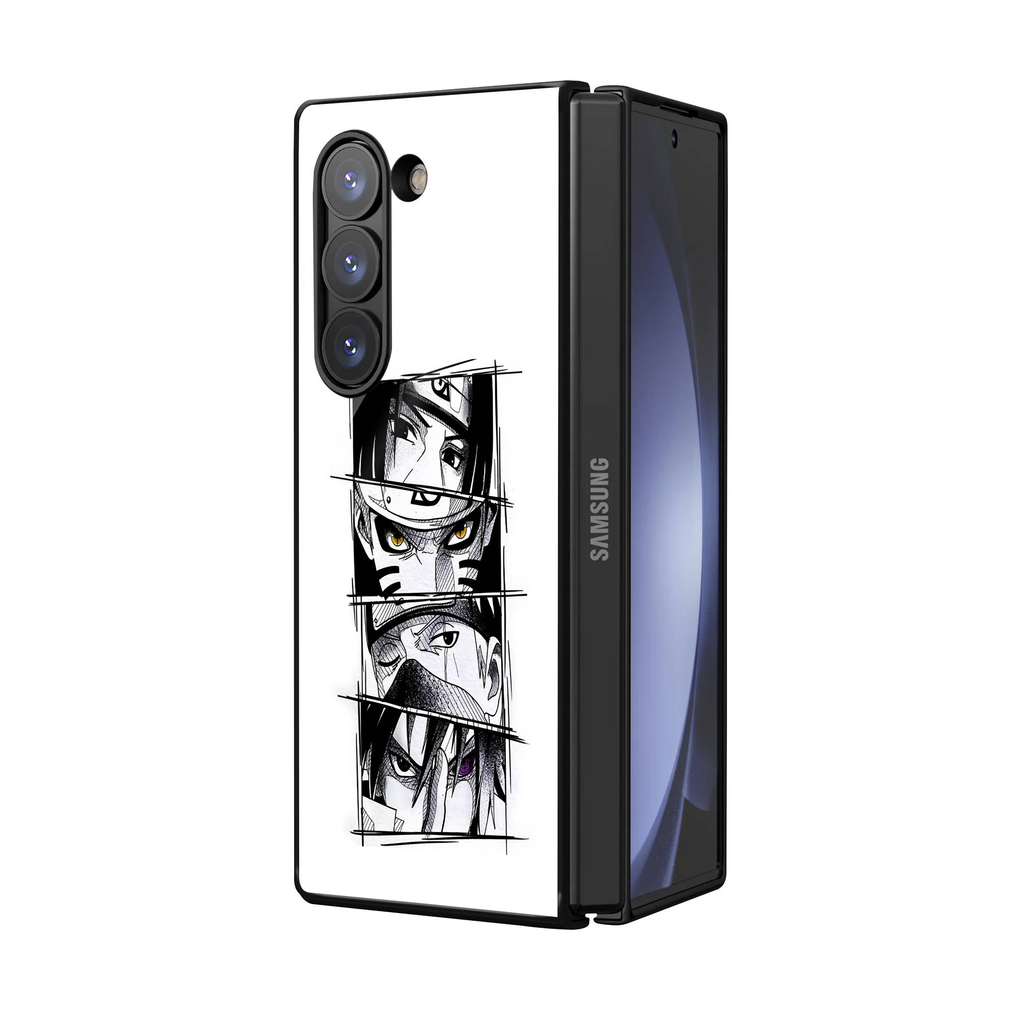 Naruto Eyes Samsung Z Fold Glass Case image 1