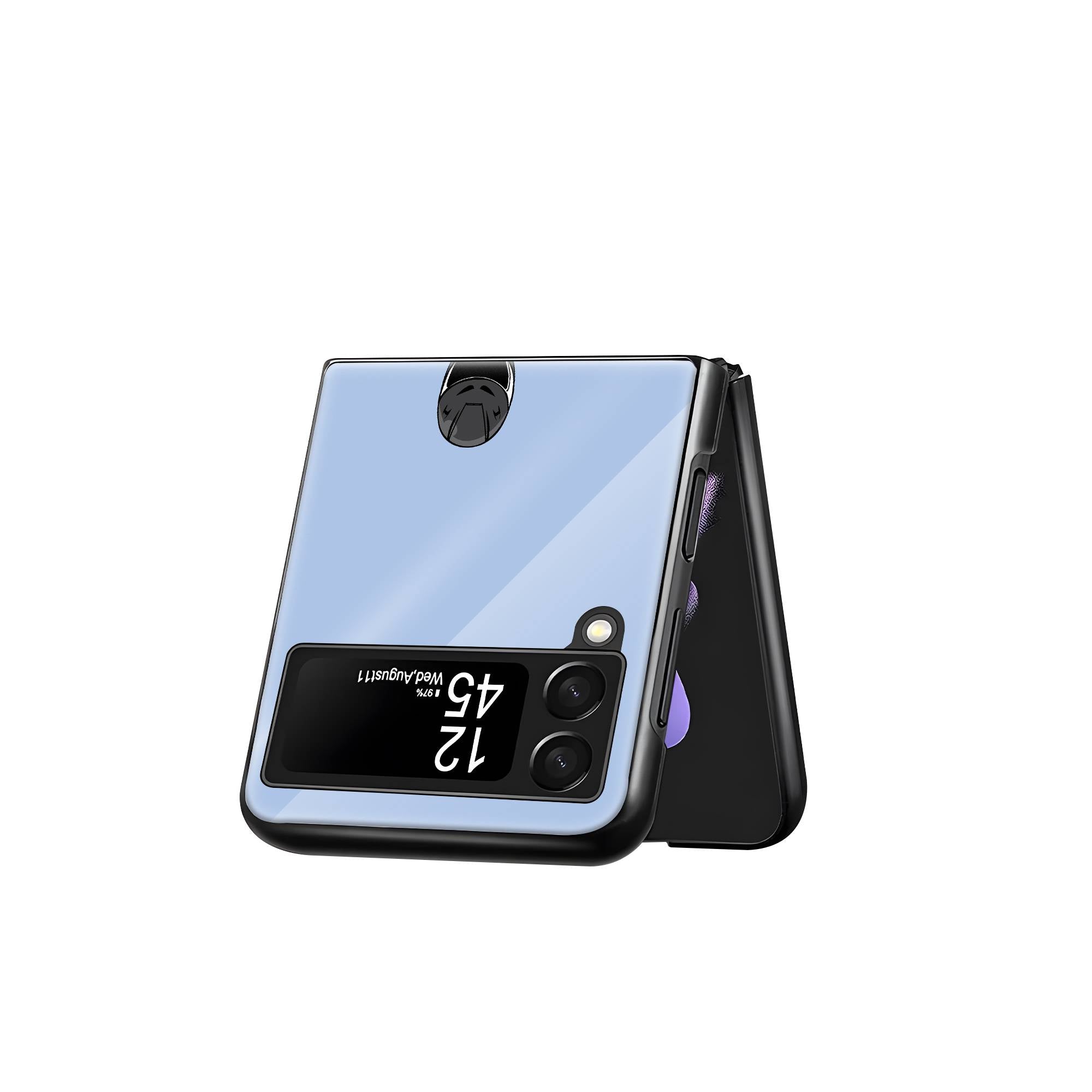 Biker Standing Samsung Z Flip Glass Case image 2