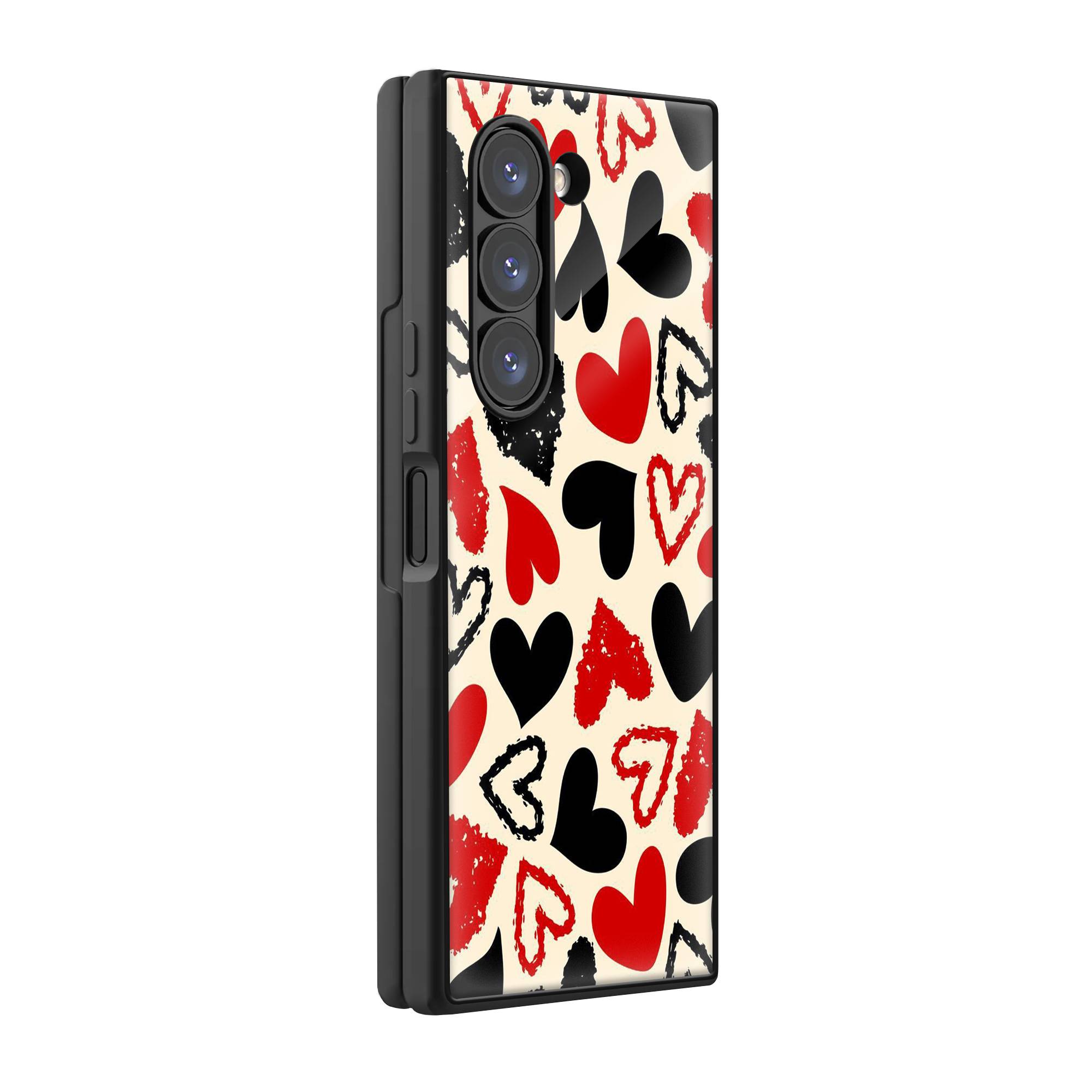 Seamless Heart Samsung Z Fold Glass Case image 0