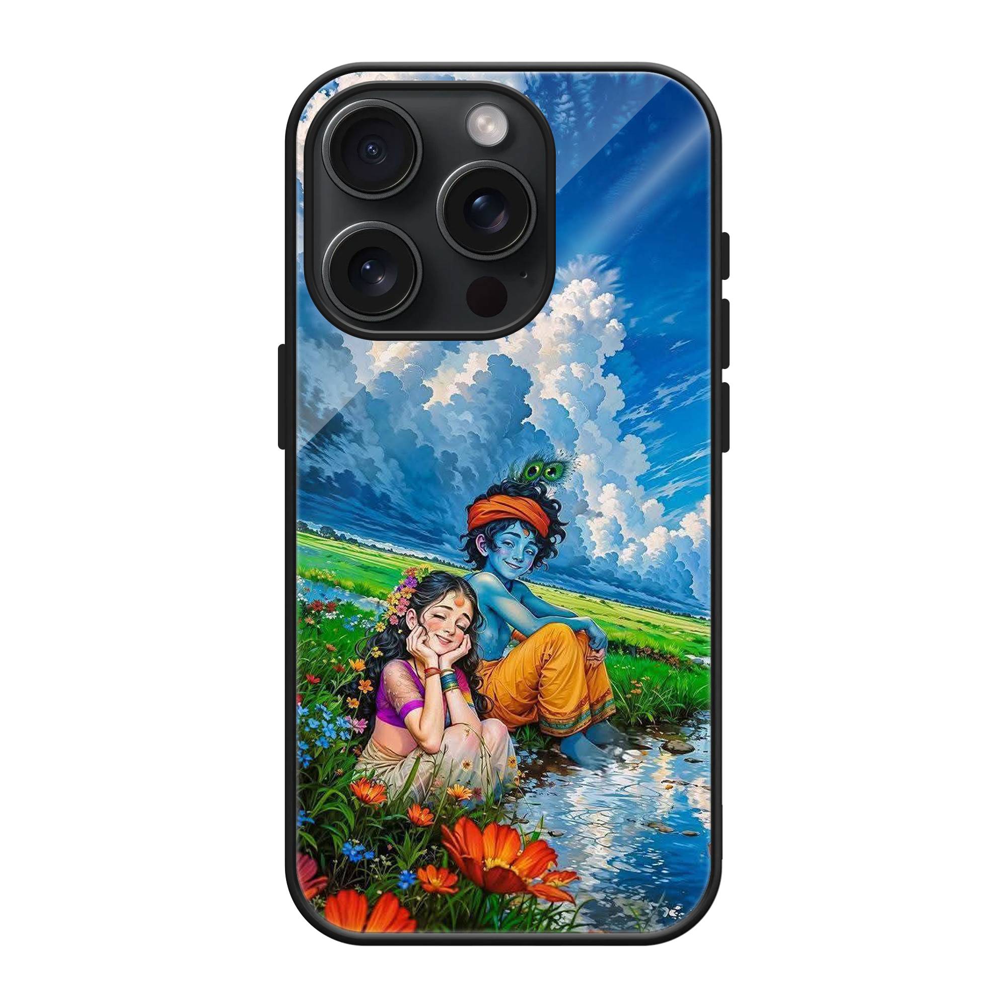 Radhe Krishna Glass Case image 0