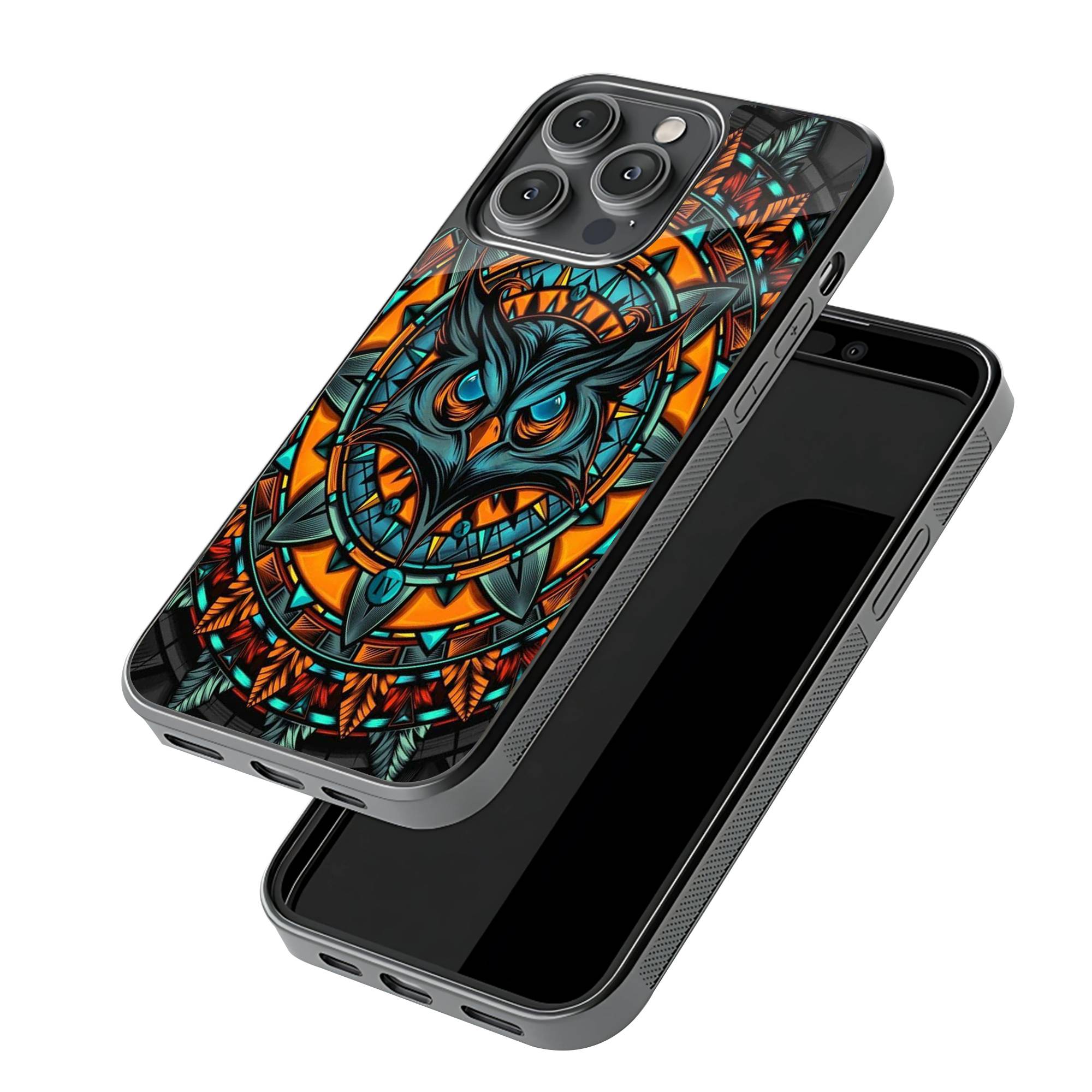 Retro Owl Glass Case image 2