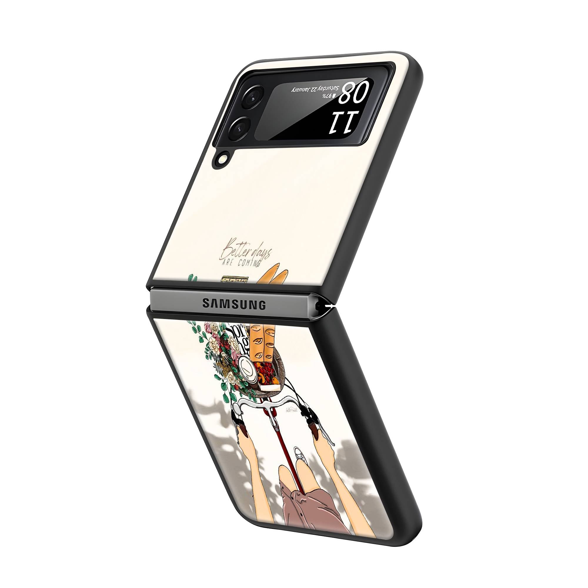 Better Days Samsung Z Flip Glass Case image 1