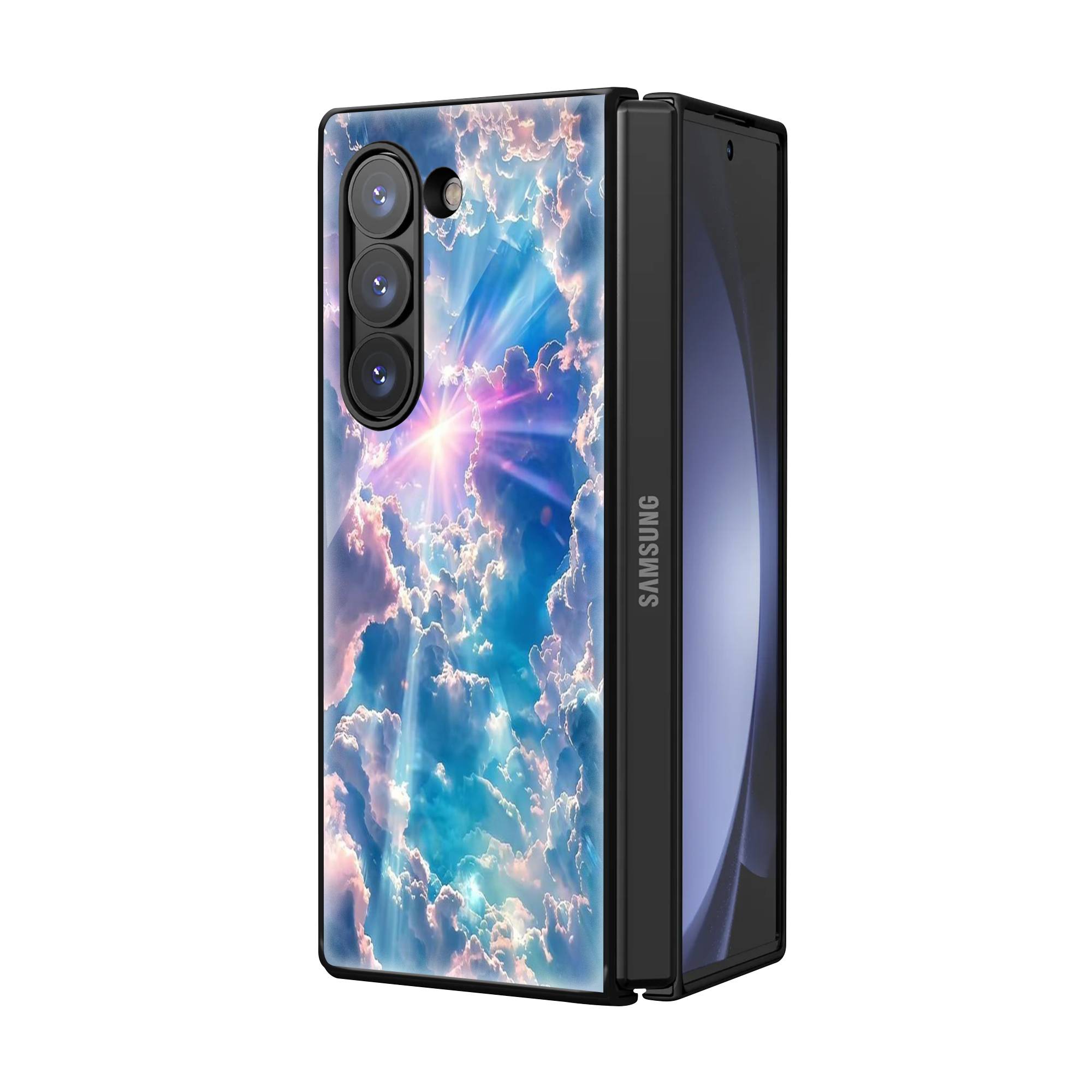 Beautiful Sky Samsung Z Fold Glass Case image 1