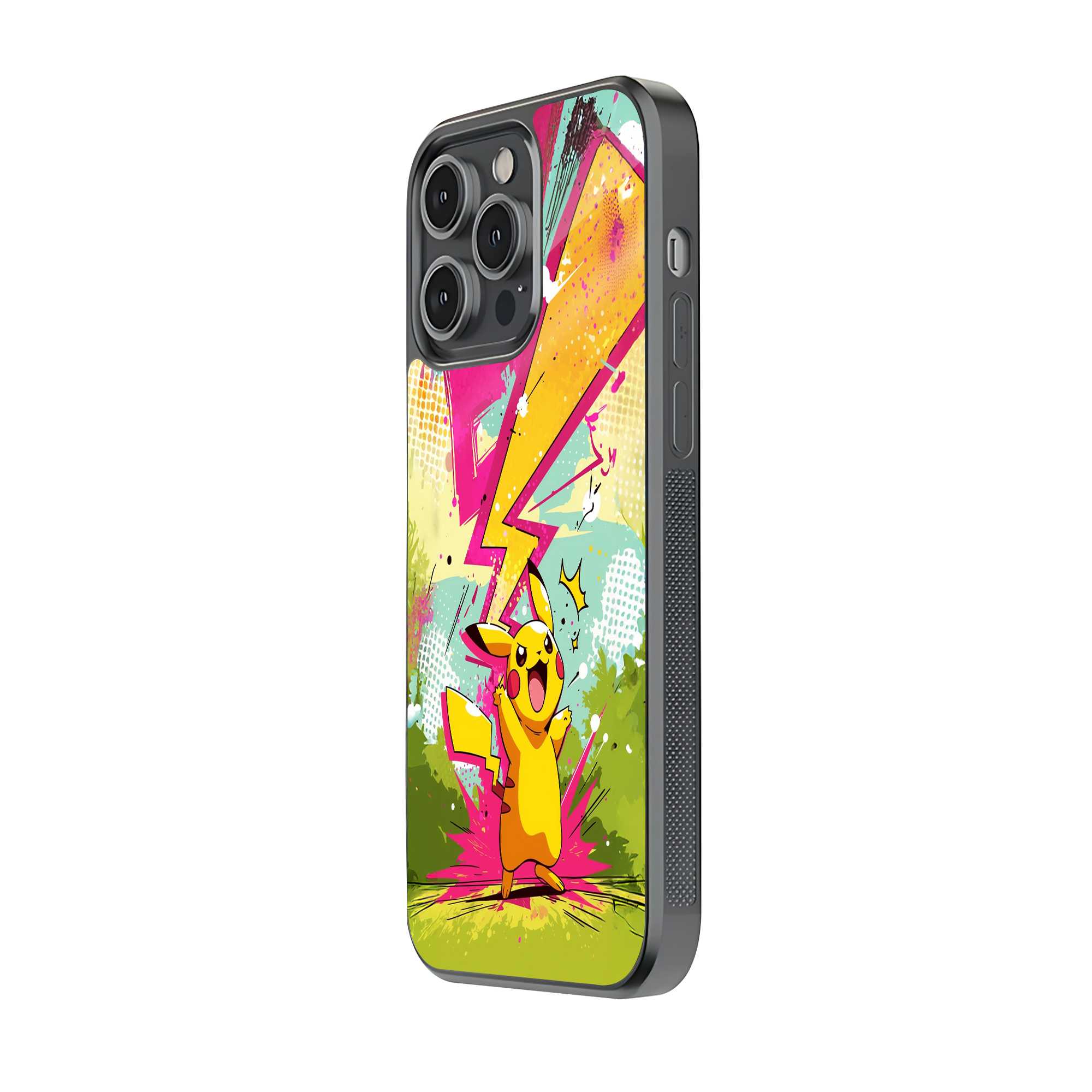 Comic Pikachu Glass Case image 1