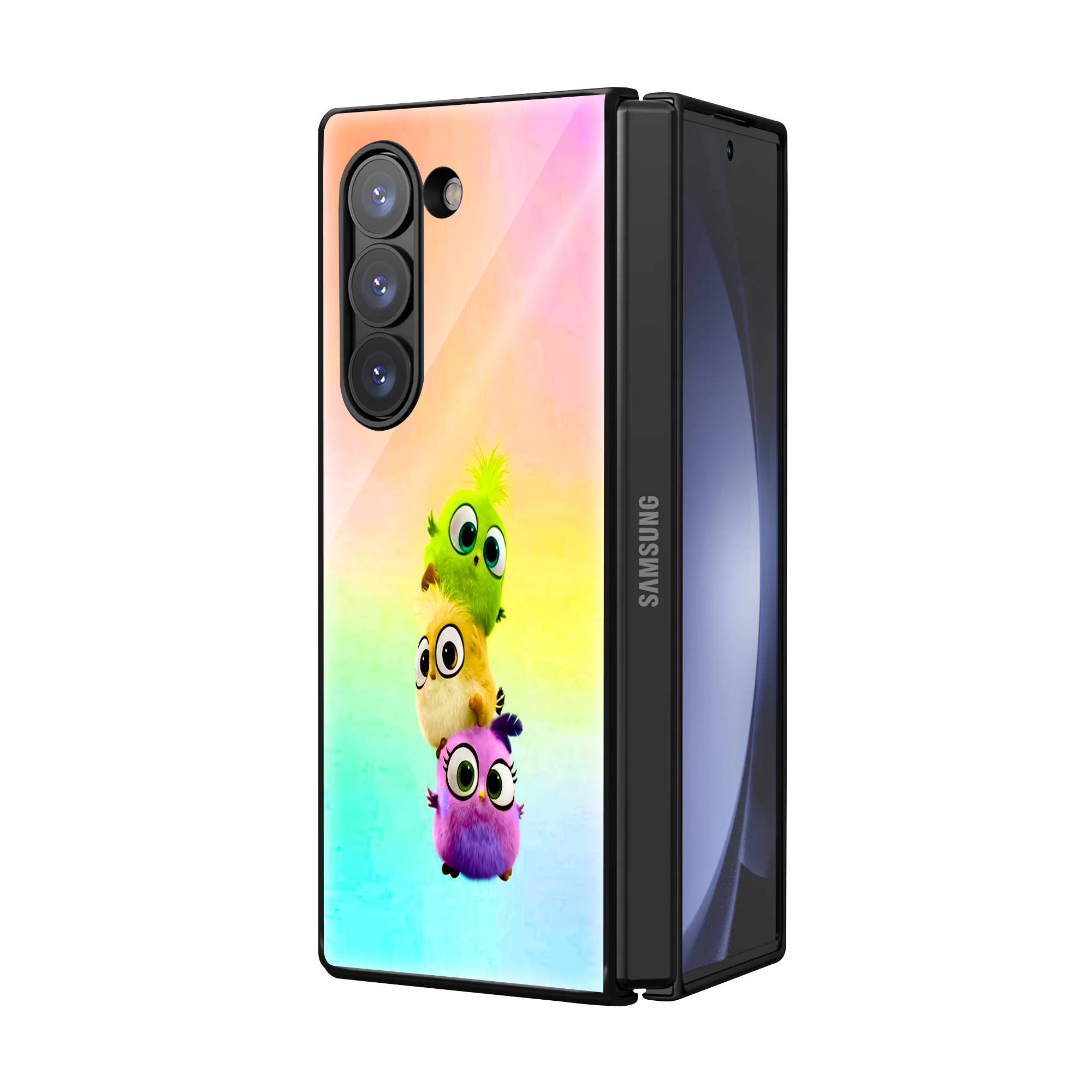 Baby Birds Samsung Z Fold Glass Case image 1