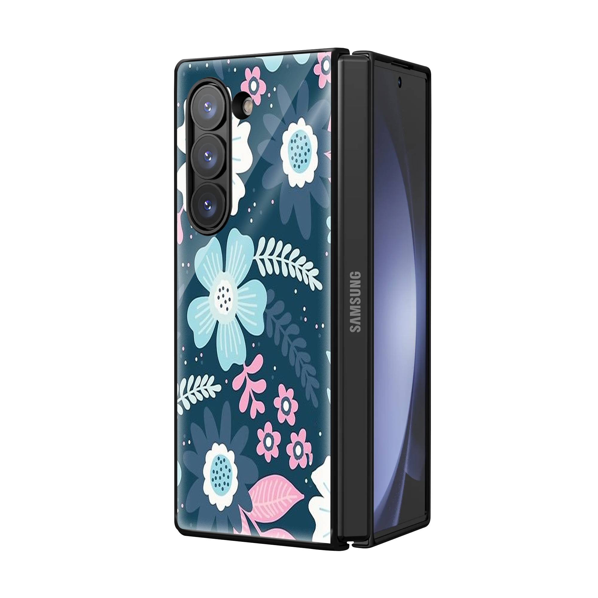 Cutesy Floral Samsung Z Fold Glass Case image 1