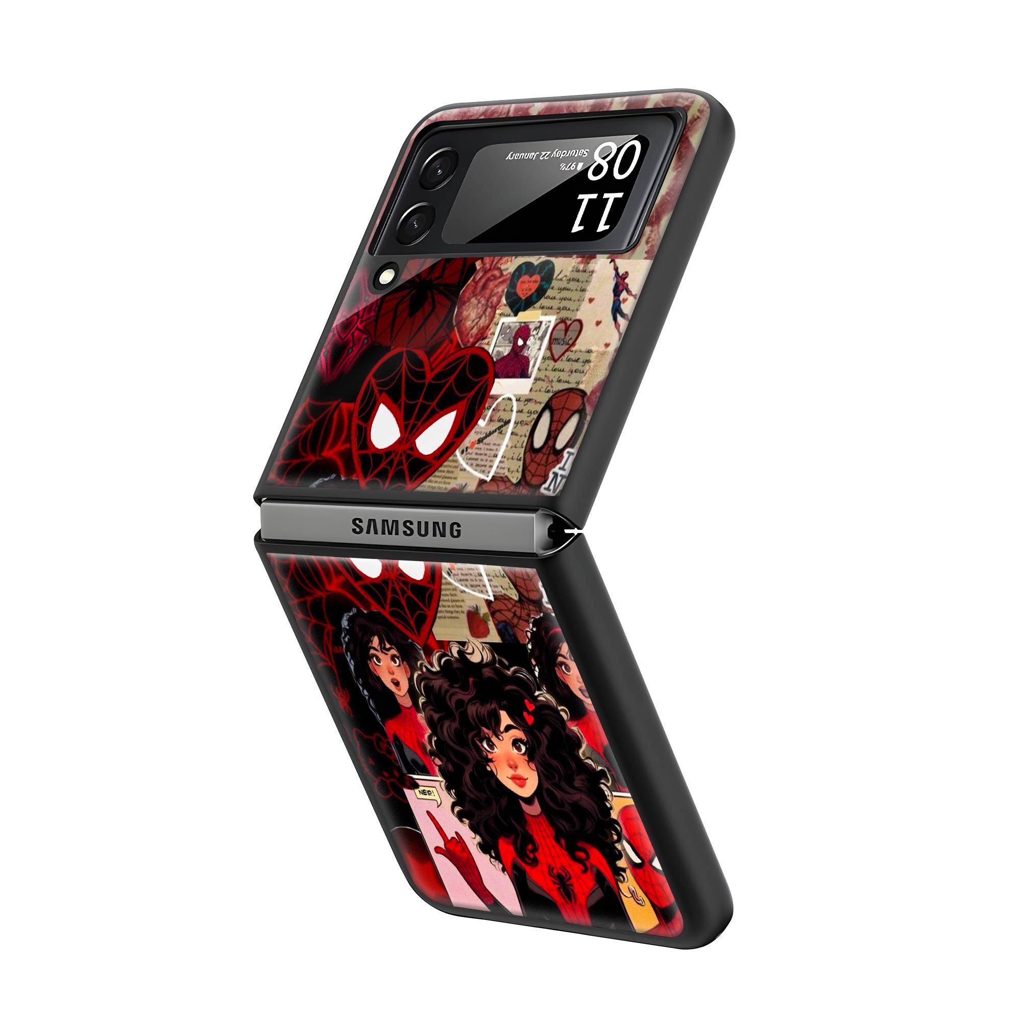Spider Girl Samsung Z Flip Glass Case image 1