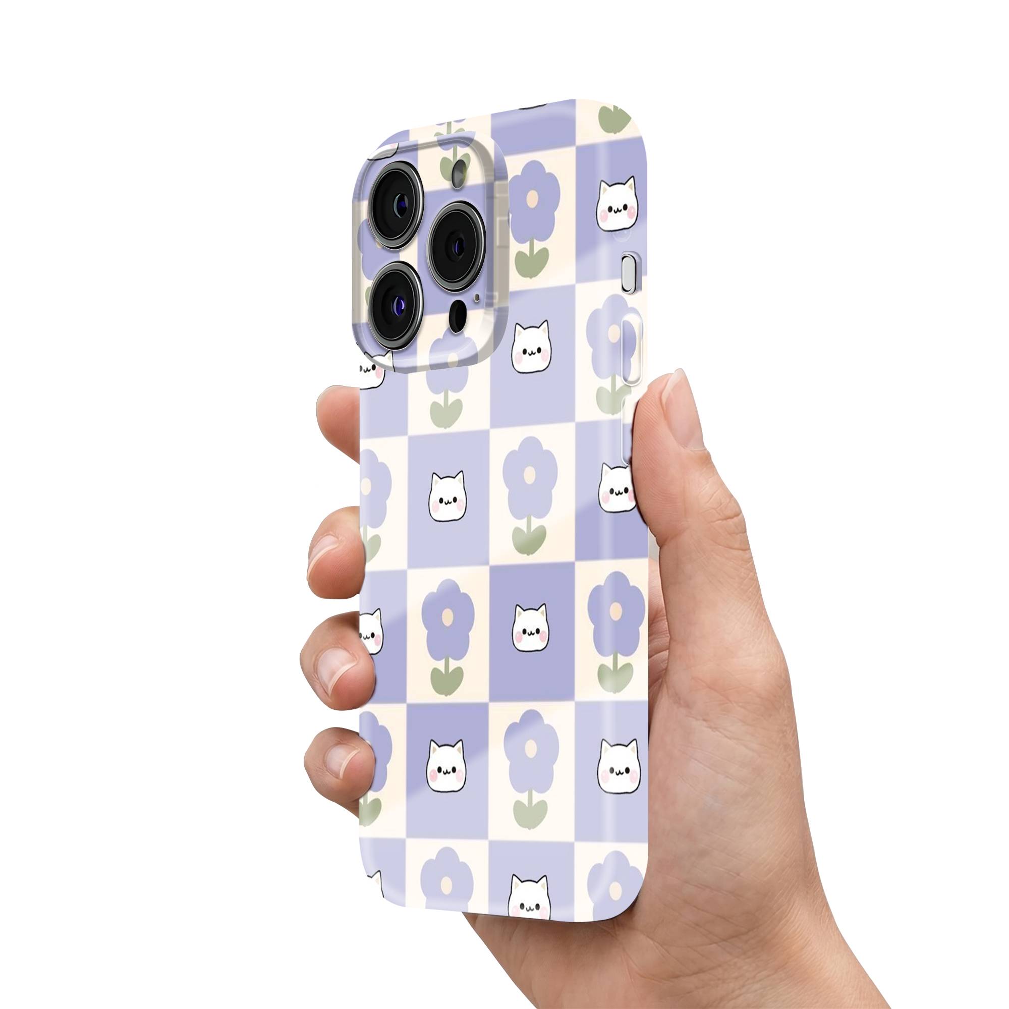 Pastel Paws & Petals Shell Glossy Hard Case