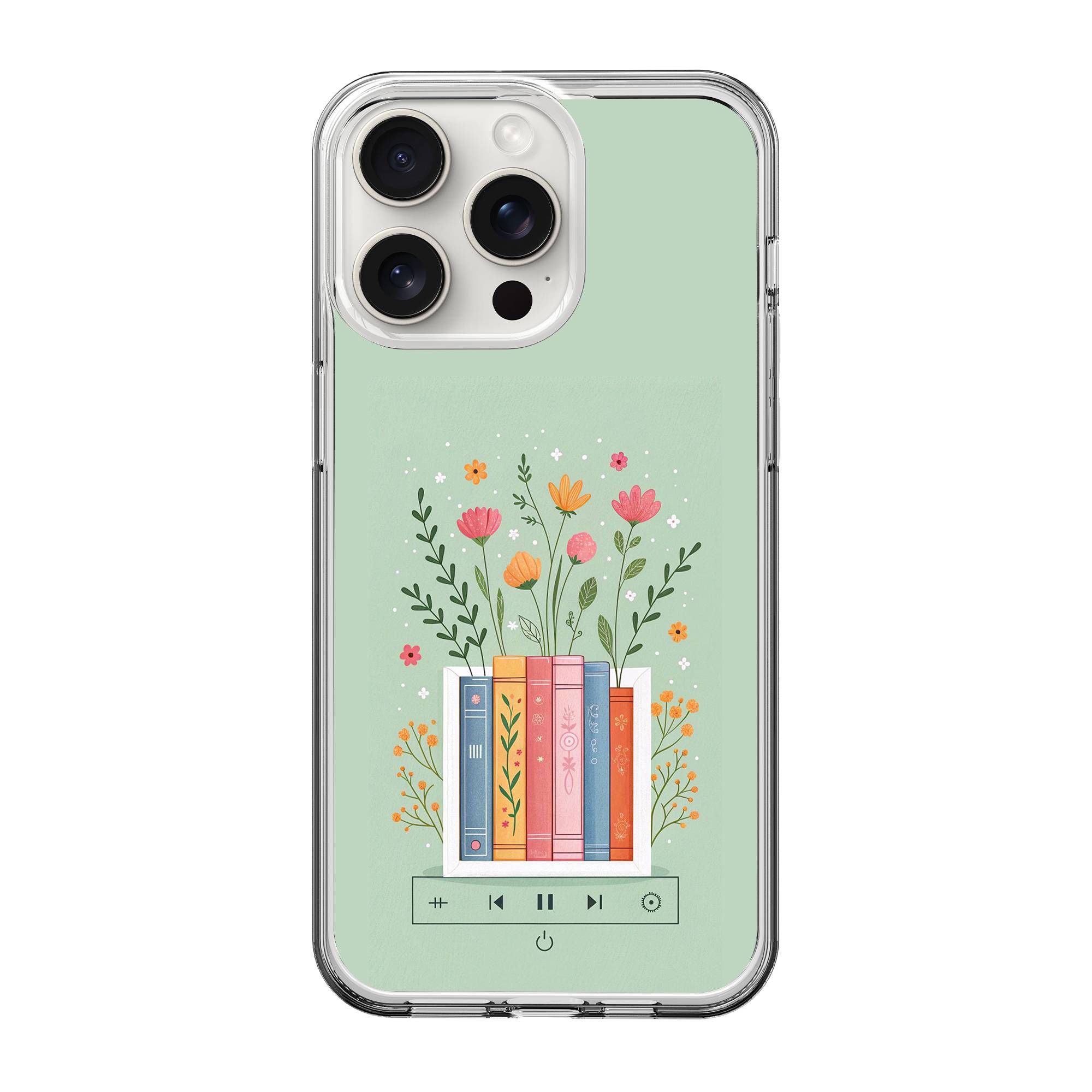Floral Reads Clear Case image 0