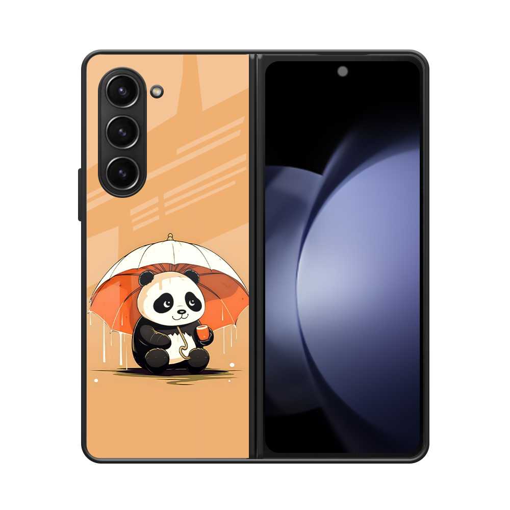 Sweet Panda Samsung Z Fold 5 Glass Case image 0